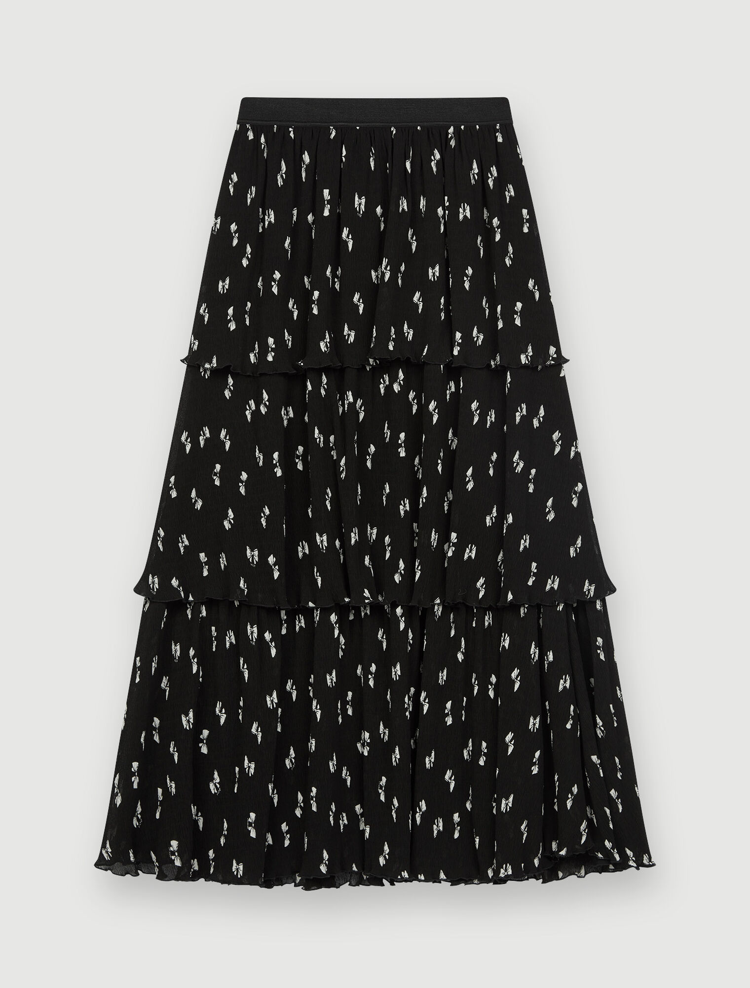 Mini pleated skirt with bow print