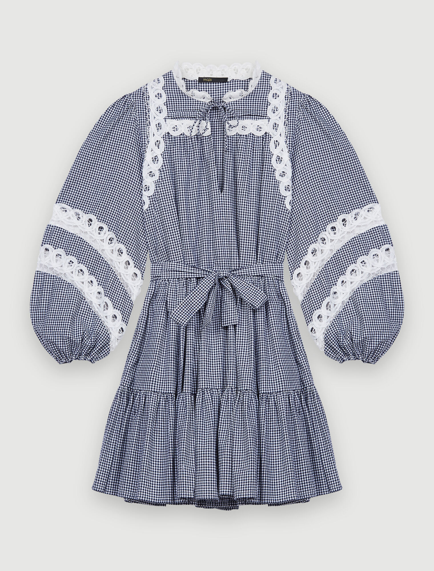 Gingham and lace dress