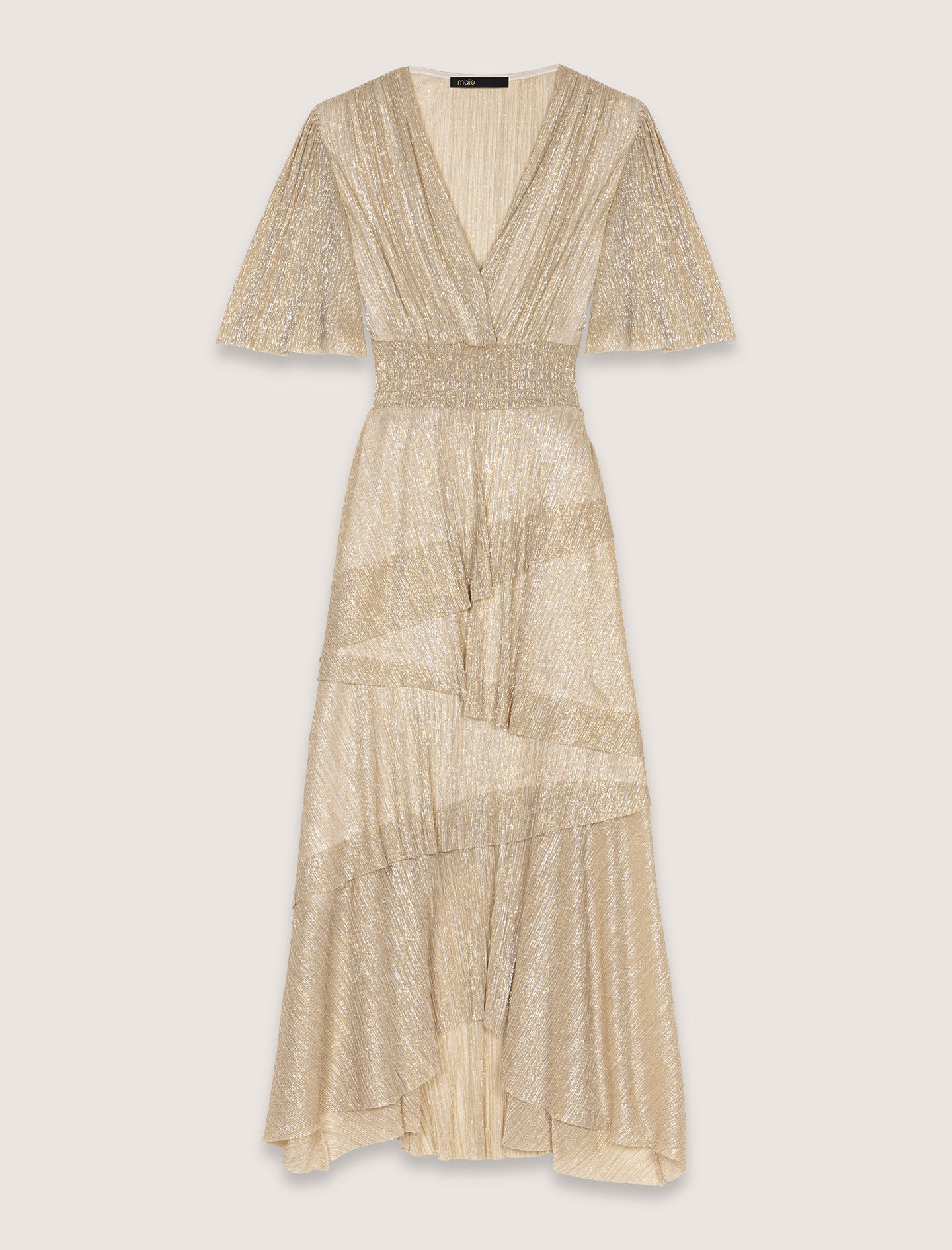 Metallic ruffled dress Denim - Jeans For Women | Maje