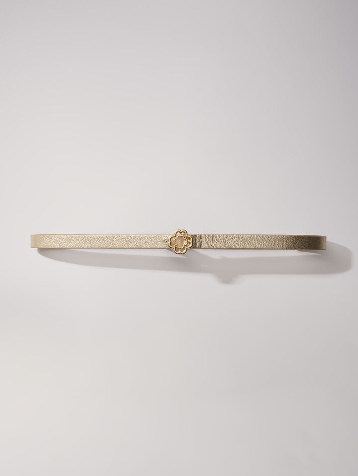 Slim belt with Clover buckle
