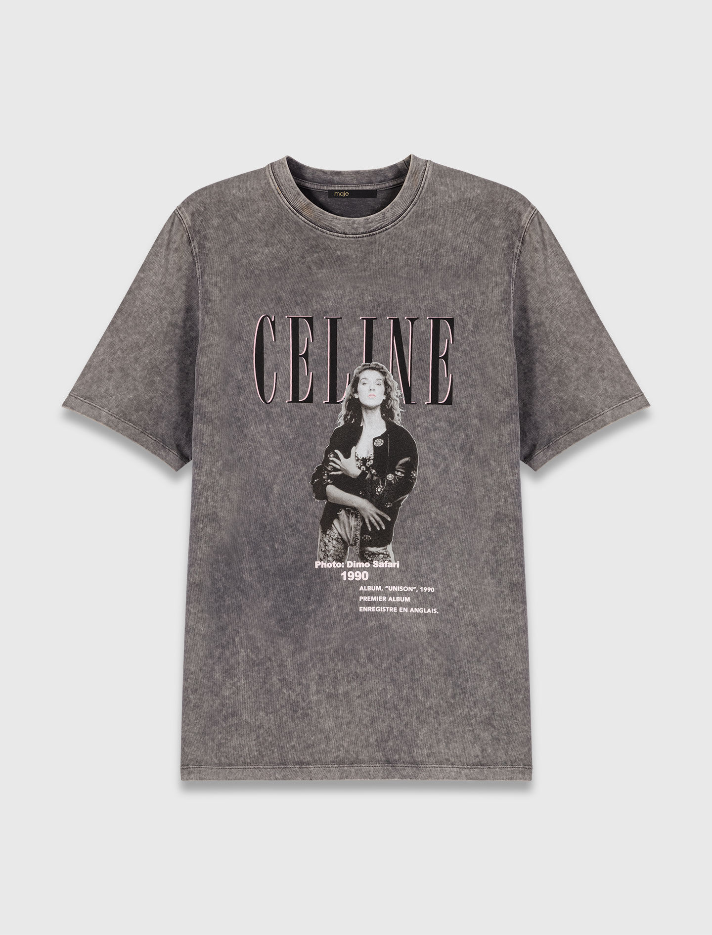 カットソー　m＿mefu Maje x Céline Dion T-shirt Black / Gray For Women | Maje