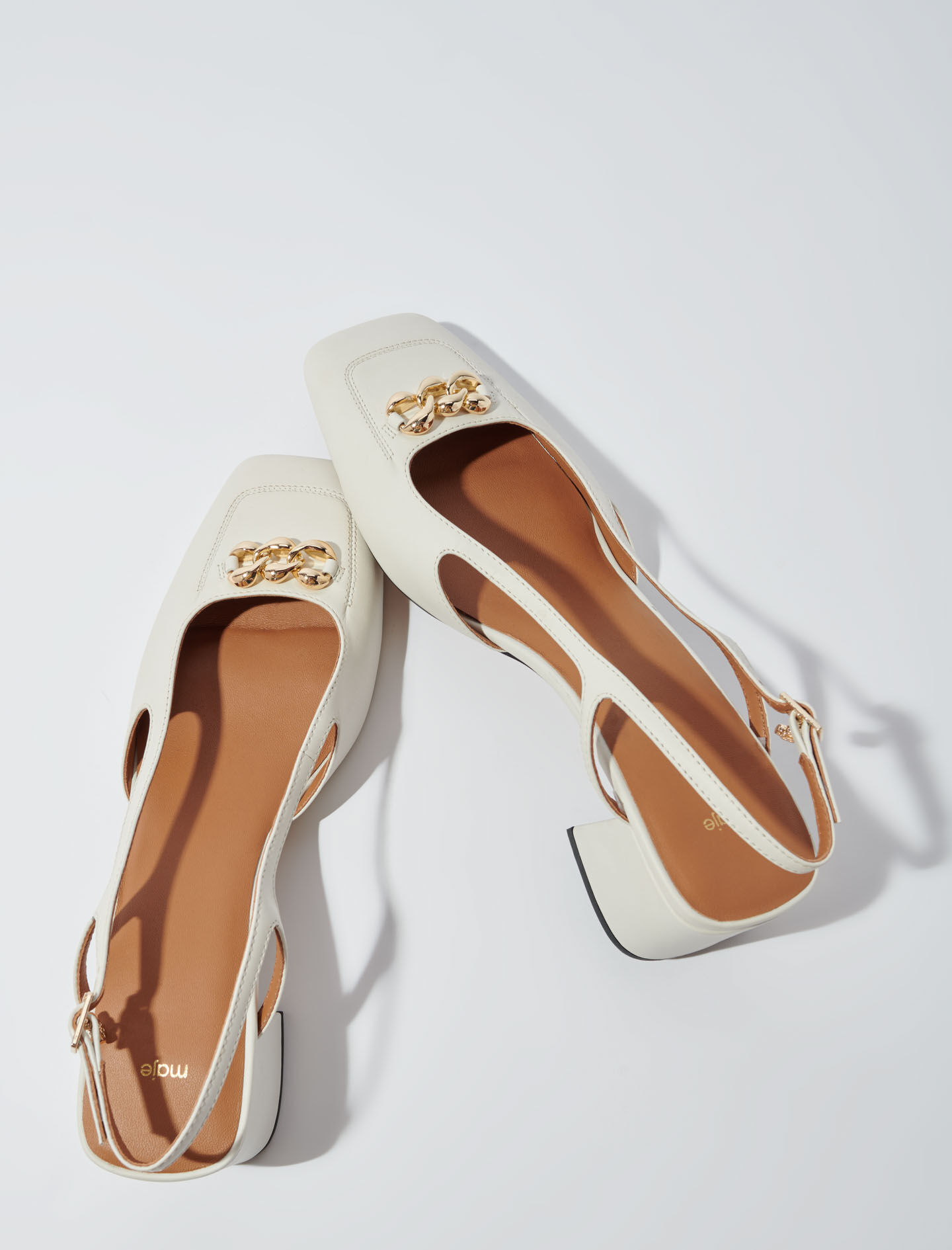 Square-toe leather pumps Square-toe leather pumps