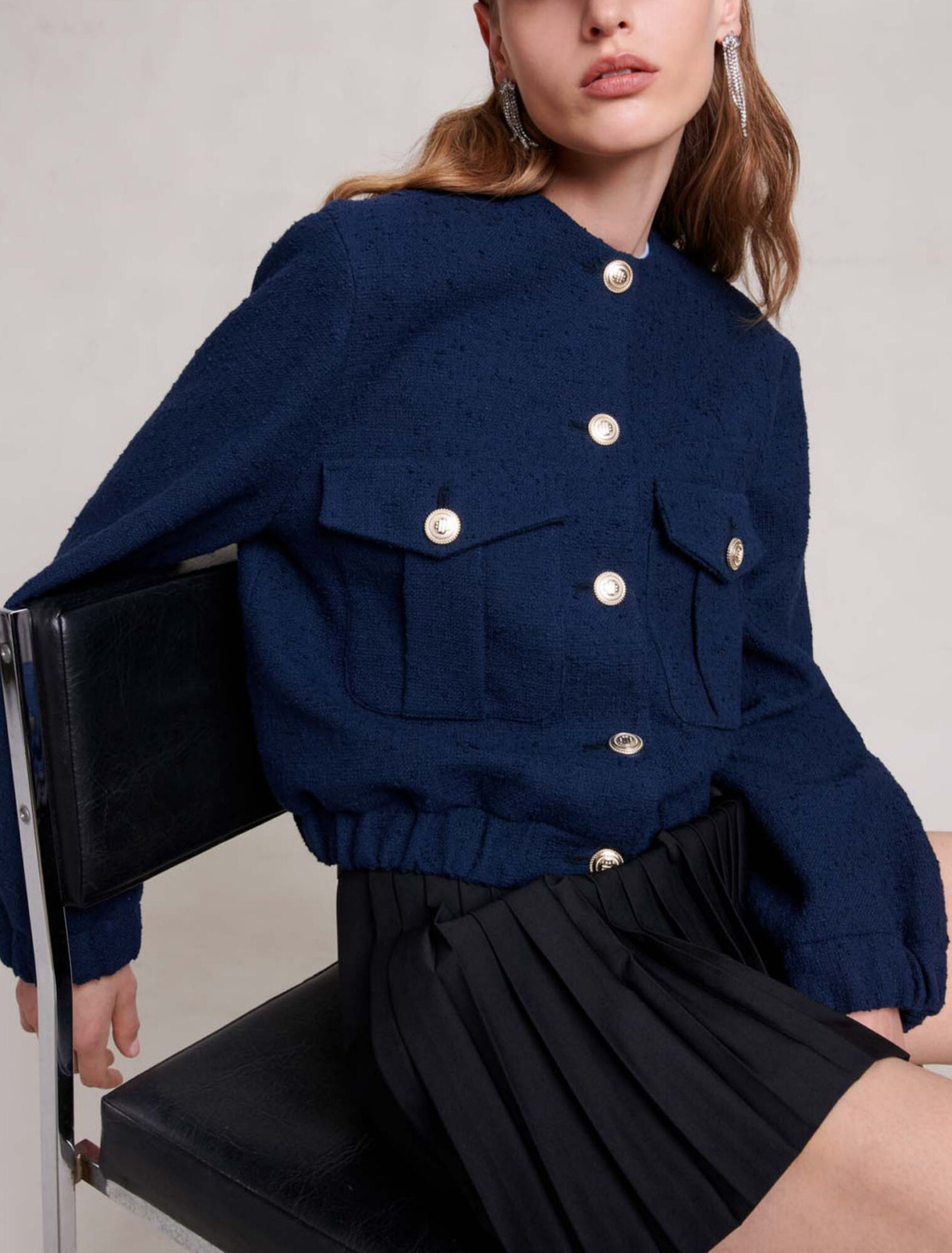 Short bomber jacket