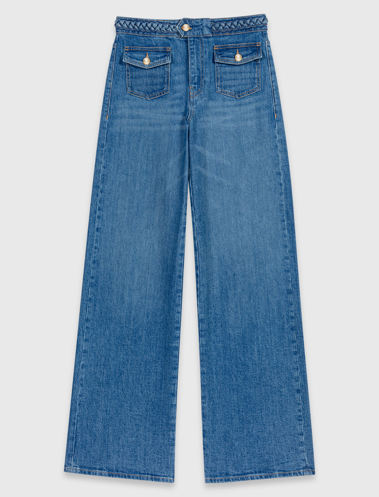 Braided Flared Jeans