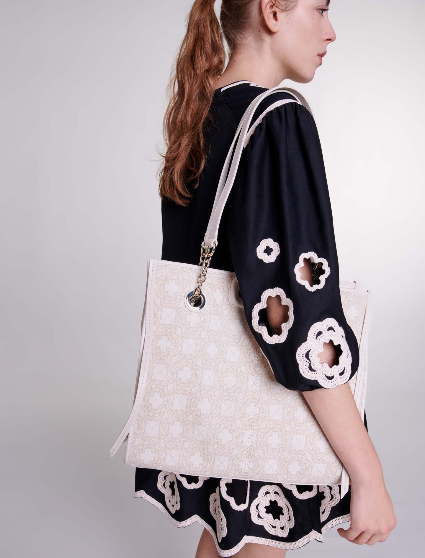 トートバッグ [ 4OUR B] Clover Rope TOTE Bag (WHITE) 614TaYQ96+L._AC_SY350_QL65_.jpg