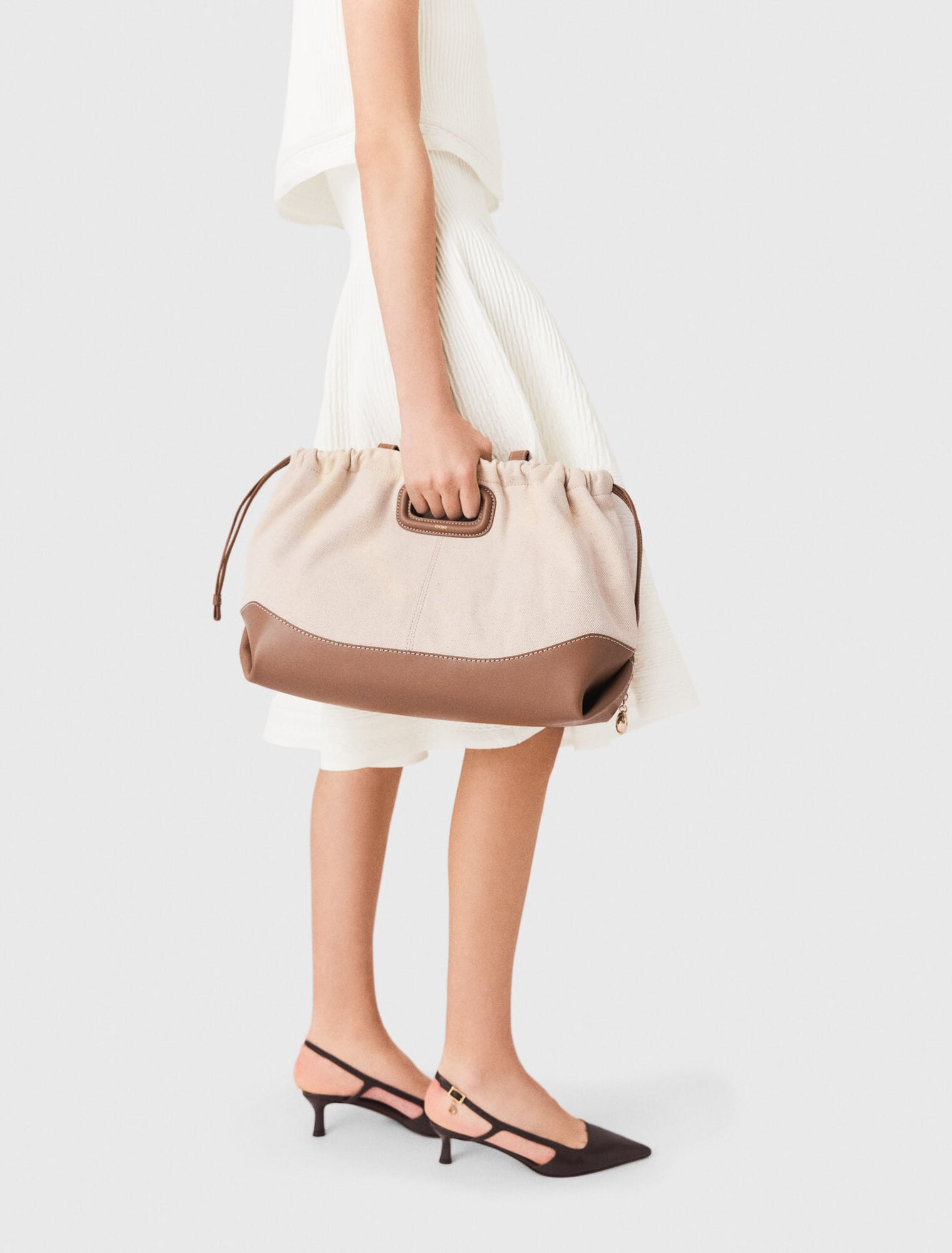 Milpli canvas and leather tote bag