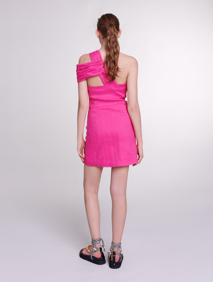 Asymmetrical linen dress