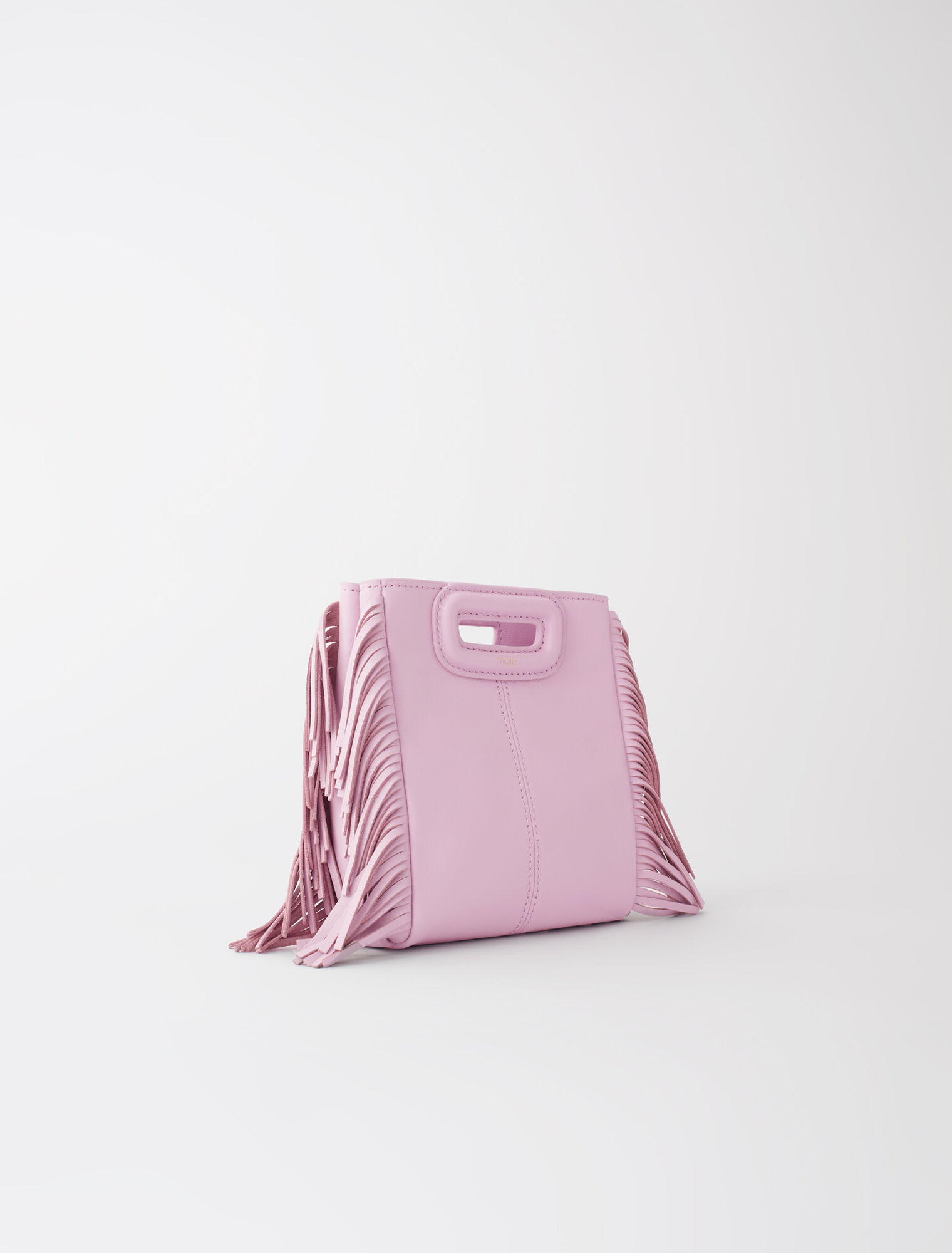 Leather mini M bag with chain