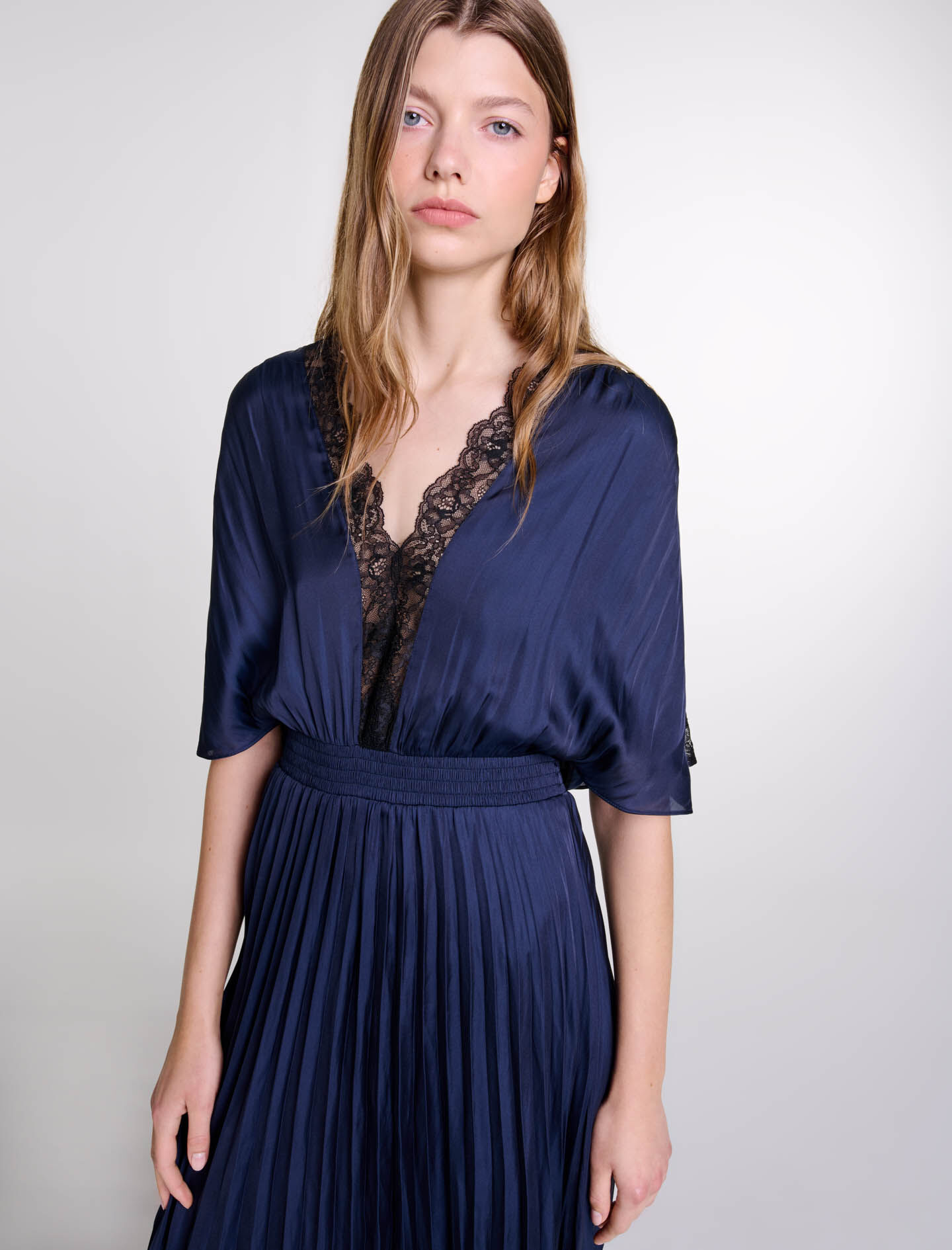 Vintage Cotton Pleated Dress Trimmed in Lace - Etsy