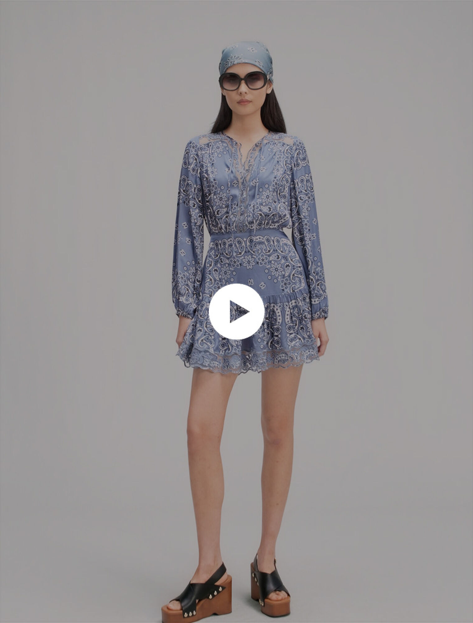 Short patterned floaty dress