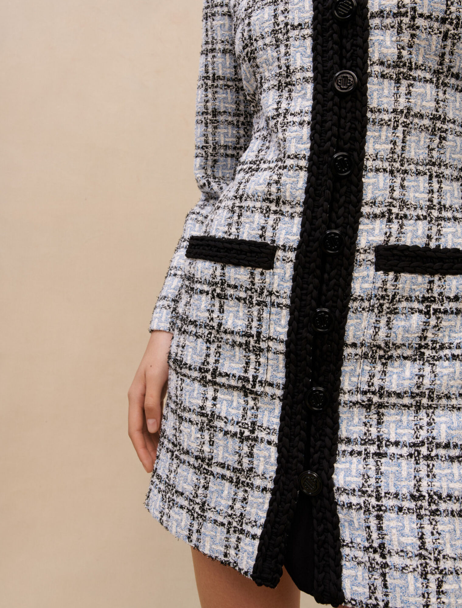 Tweed-effect dress