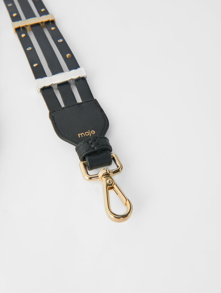 Black leather strap with studs