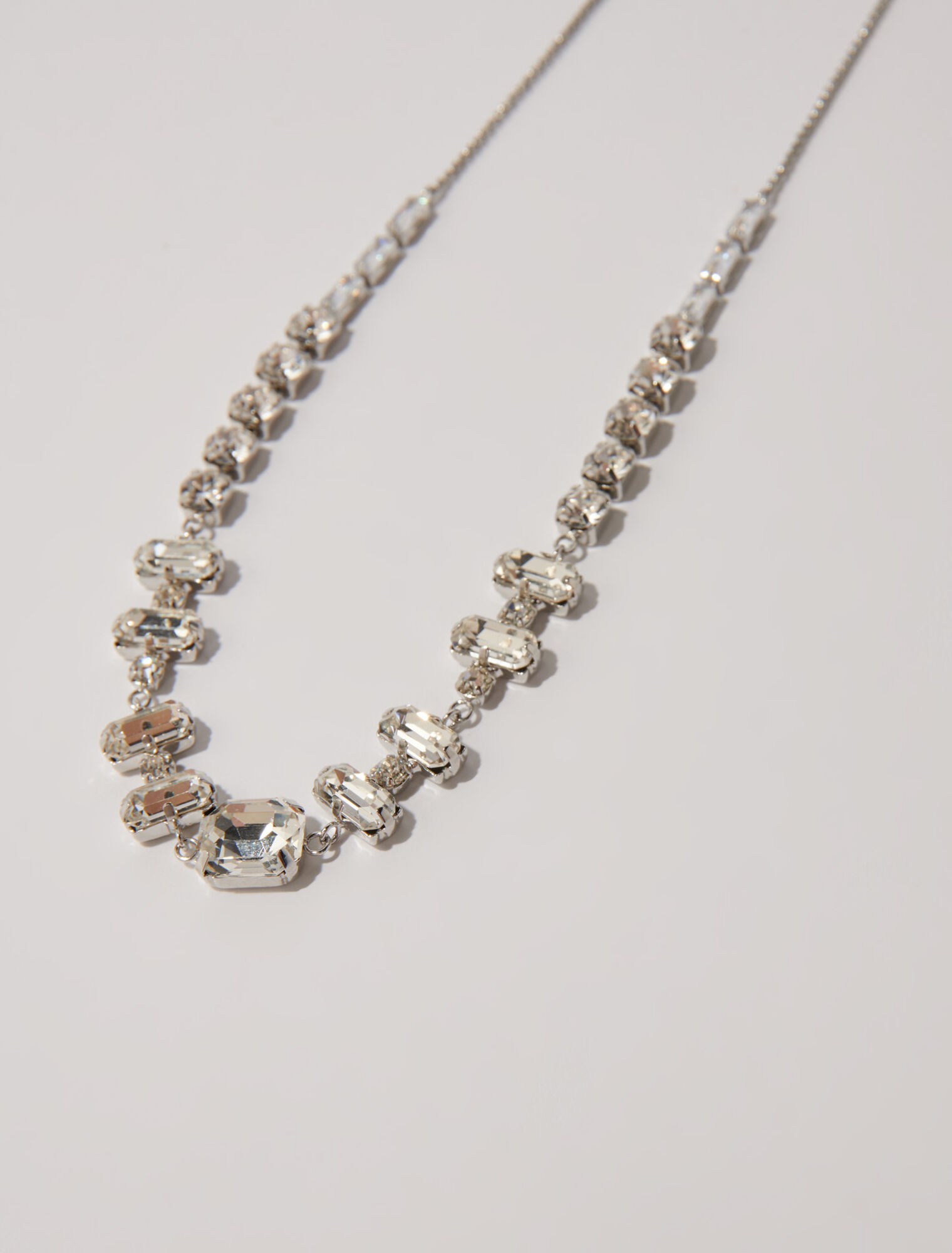 Gold rhinestone choker necklace