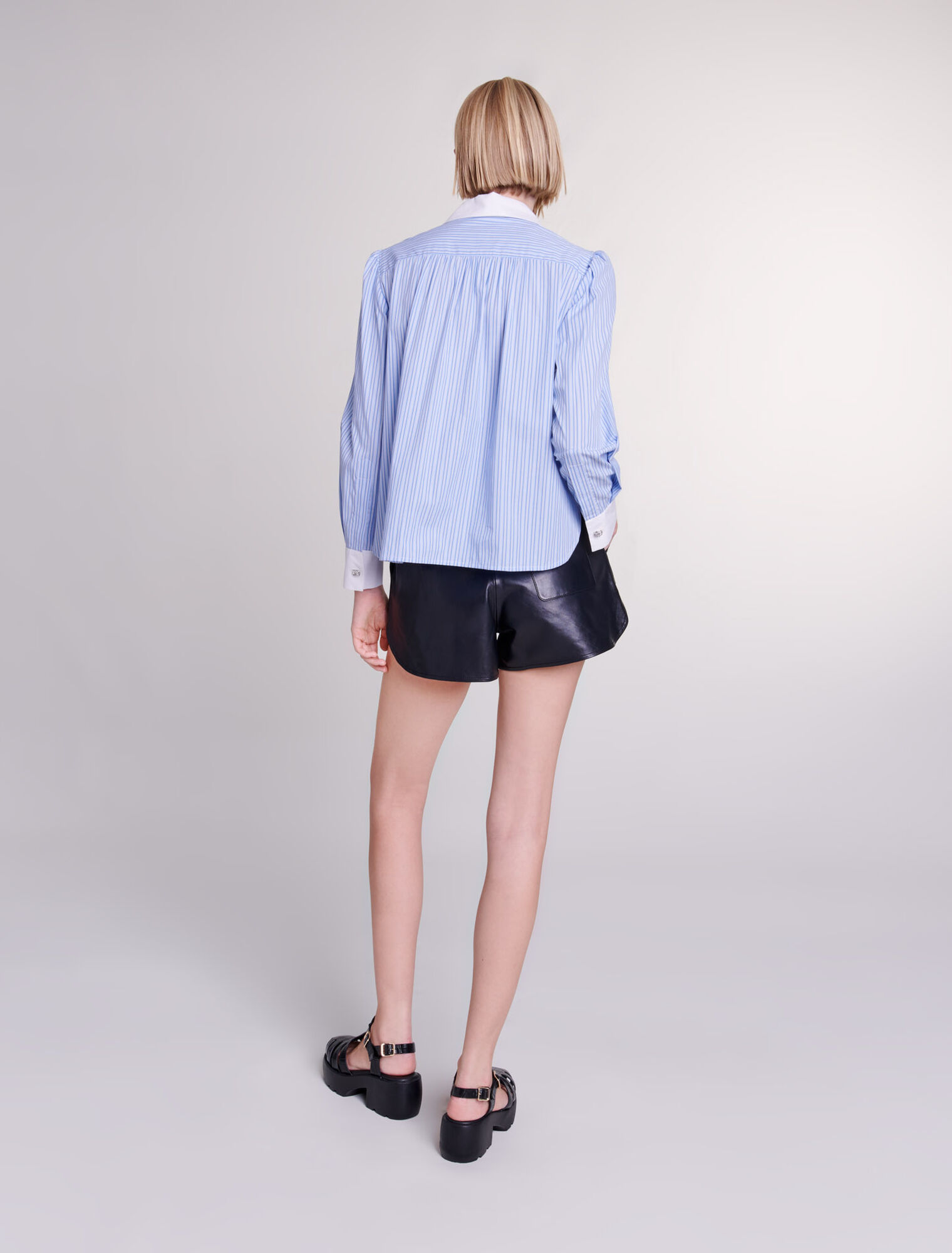 Contrast stripe shirt