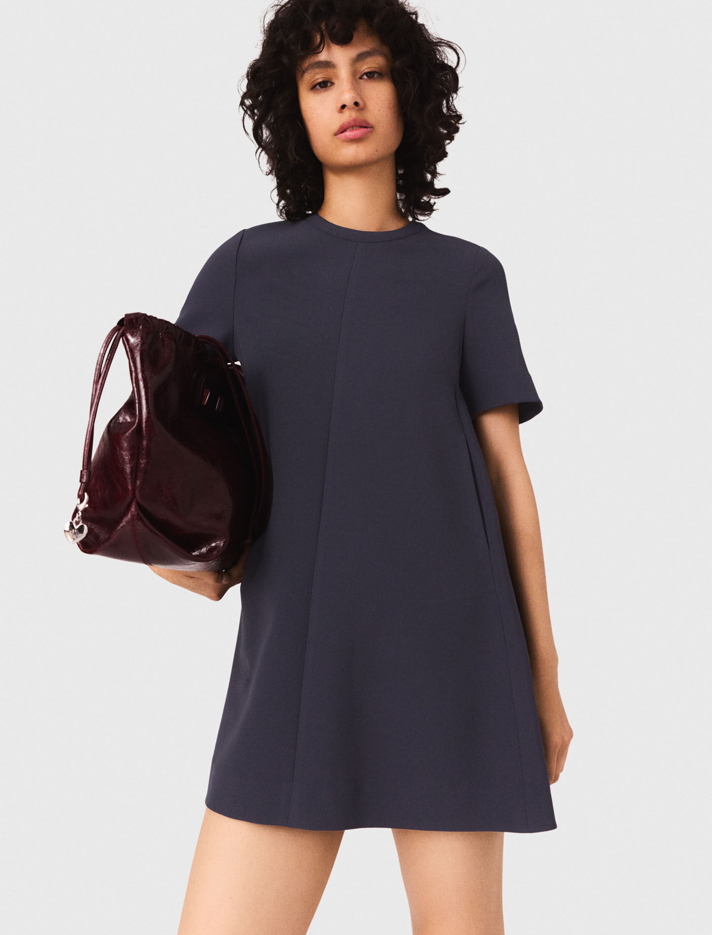Broderie anglaise mini dress Brown For Women | Maje