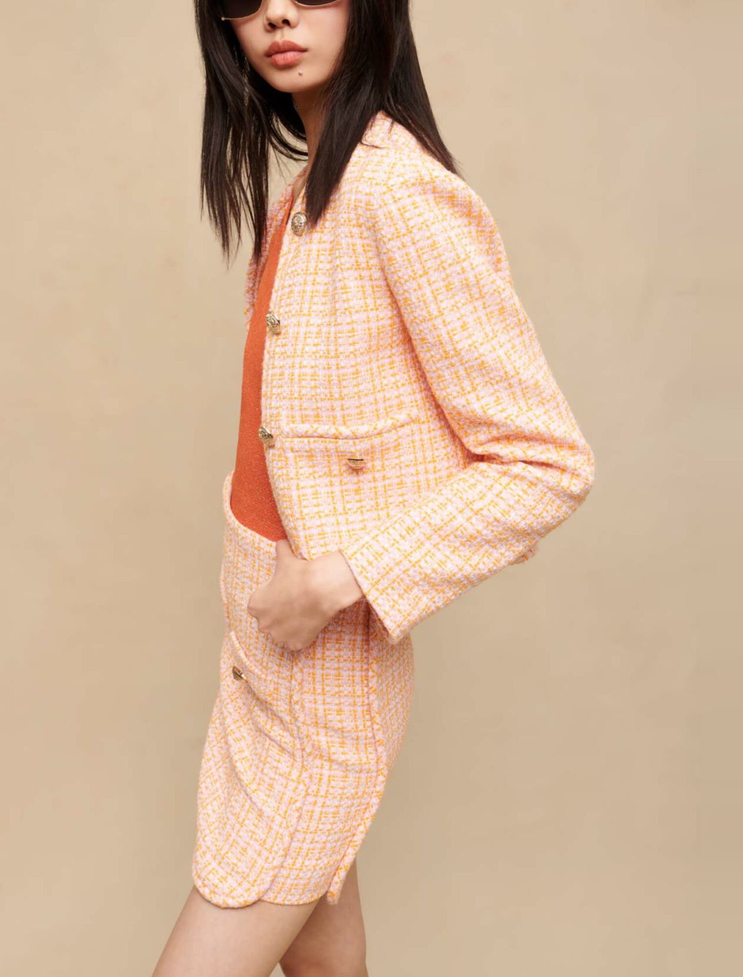 Tweed short skirt