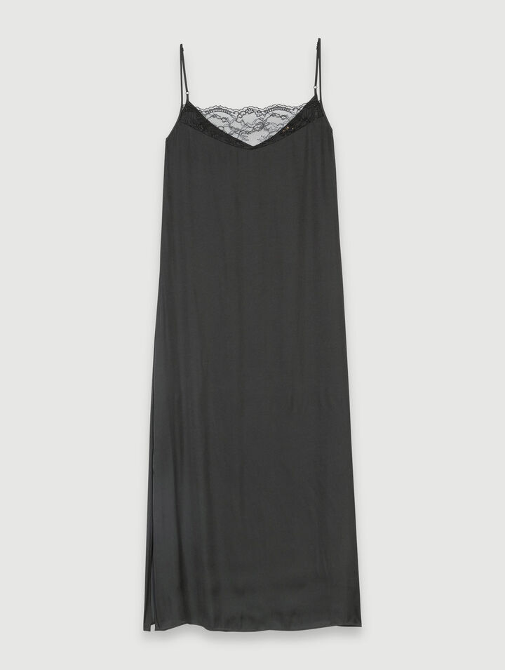 Long satin dress