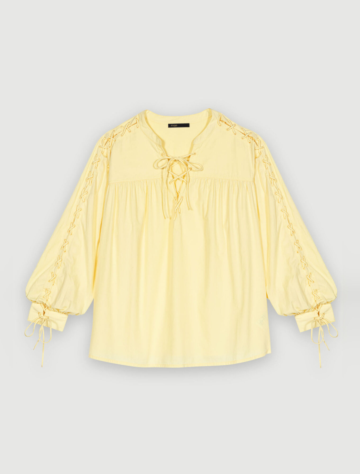 Medieval laced cotton shirt