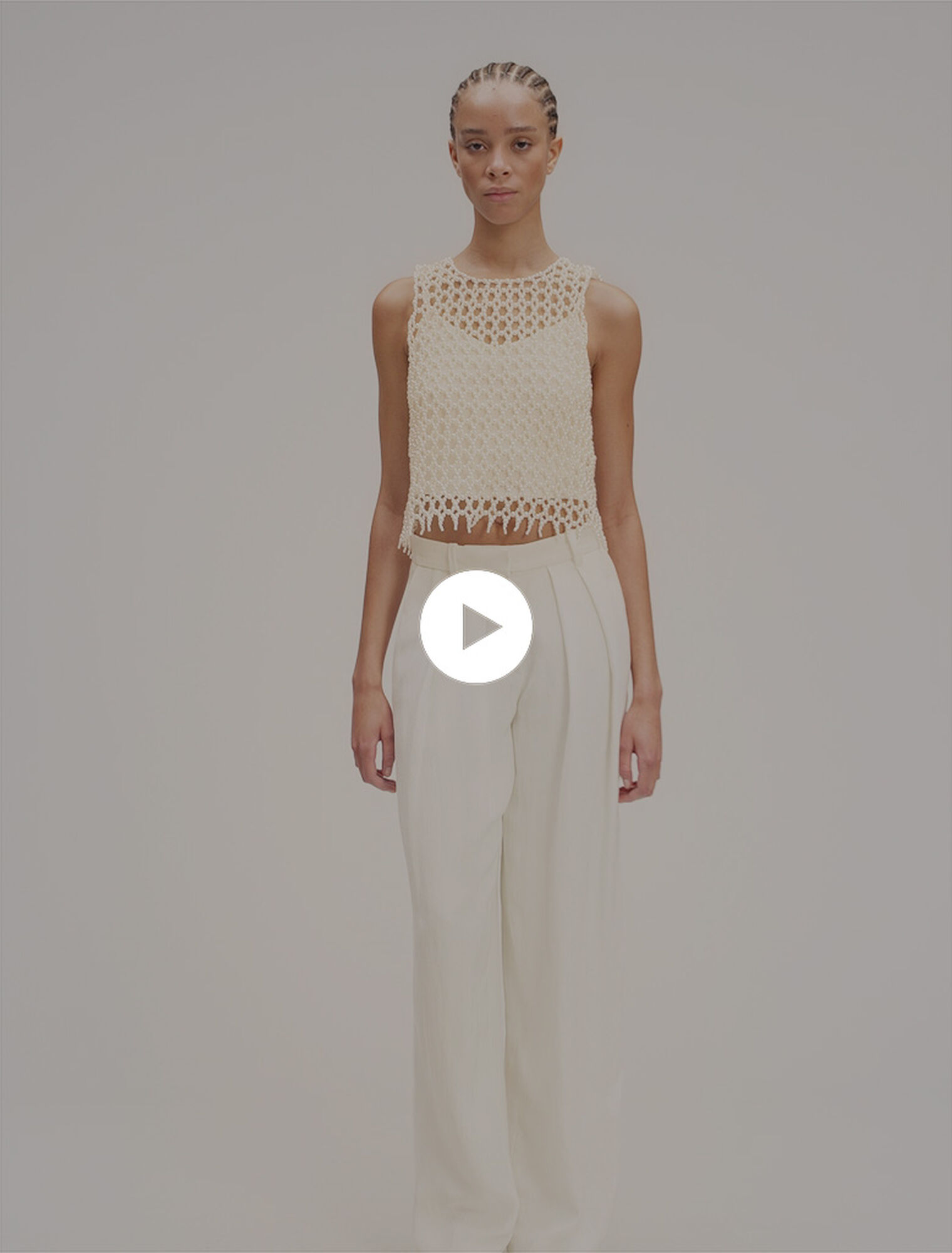 Wide-leg suit trousers