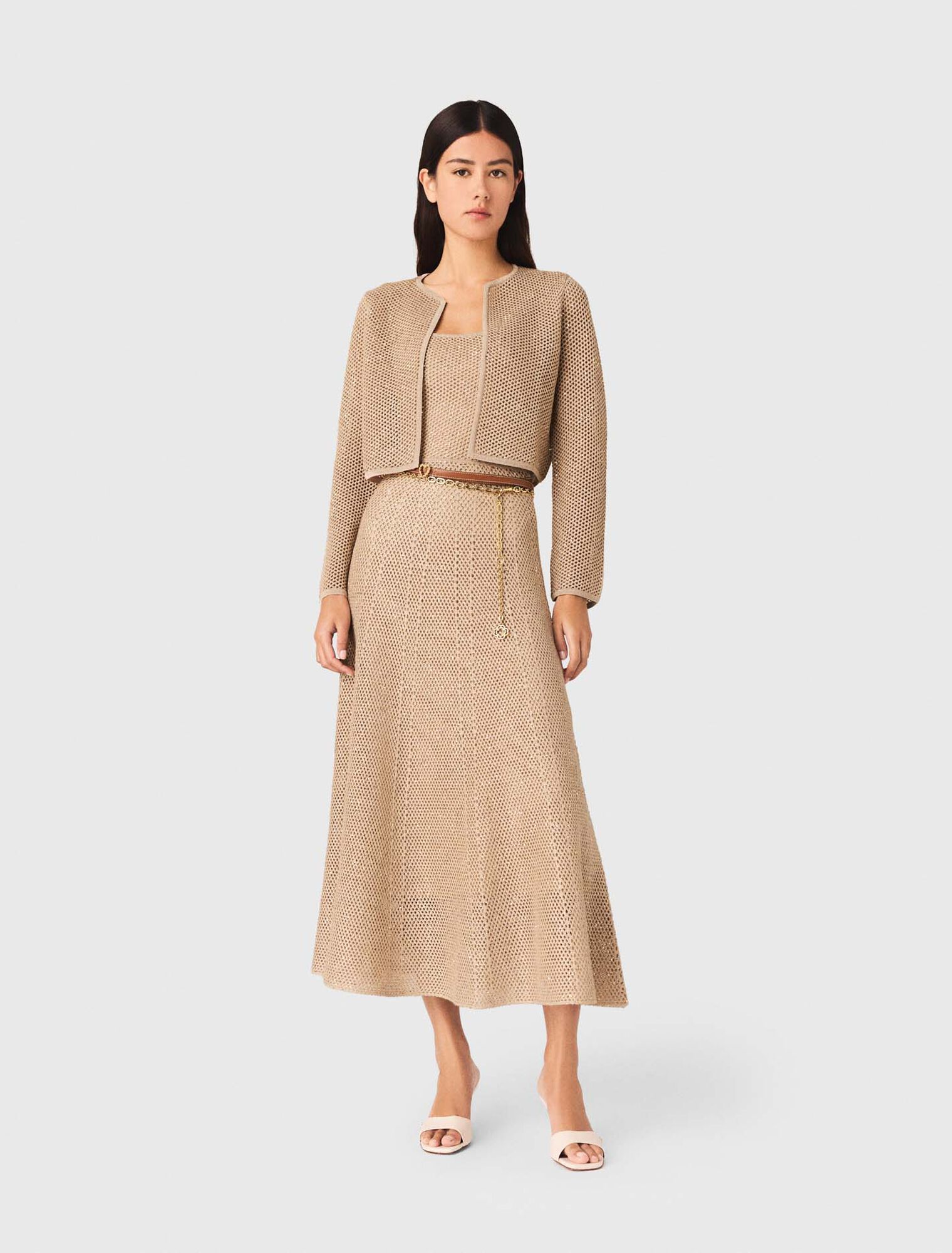 Rhinestone knit cardigan