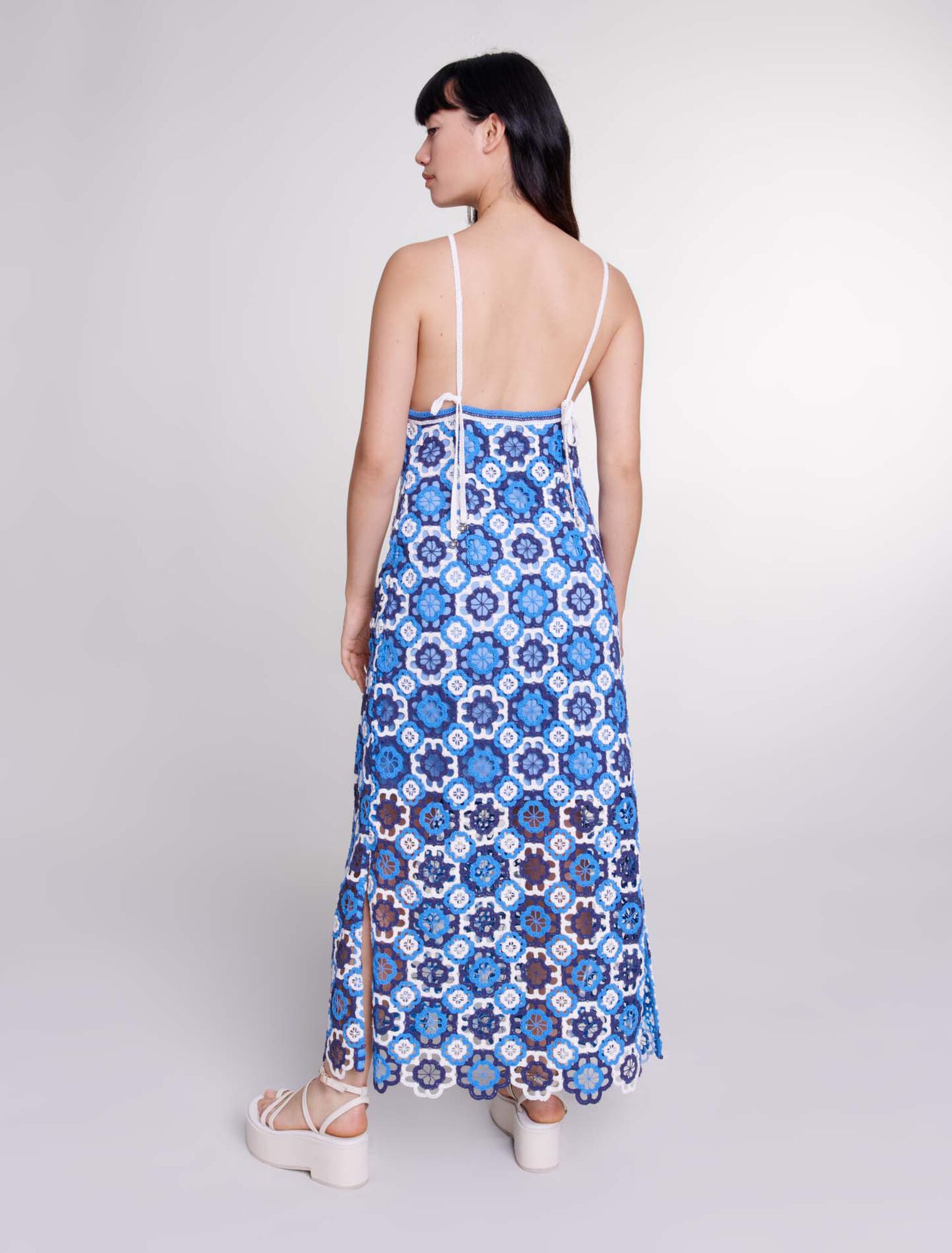 Three-tone crochet dress