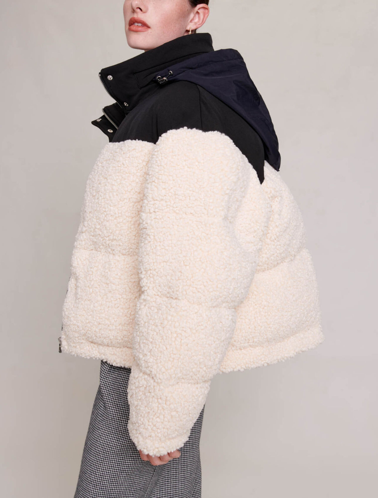 Bicolour padded jacket