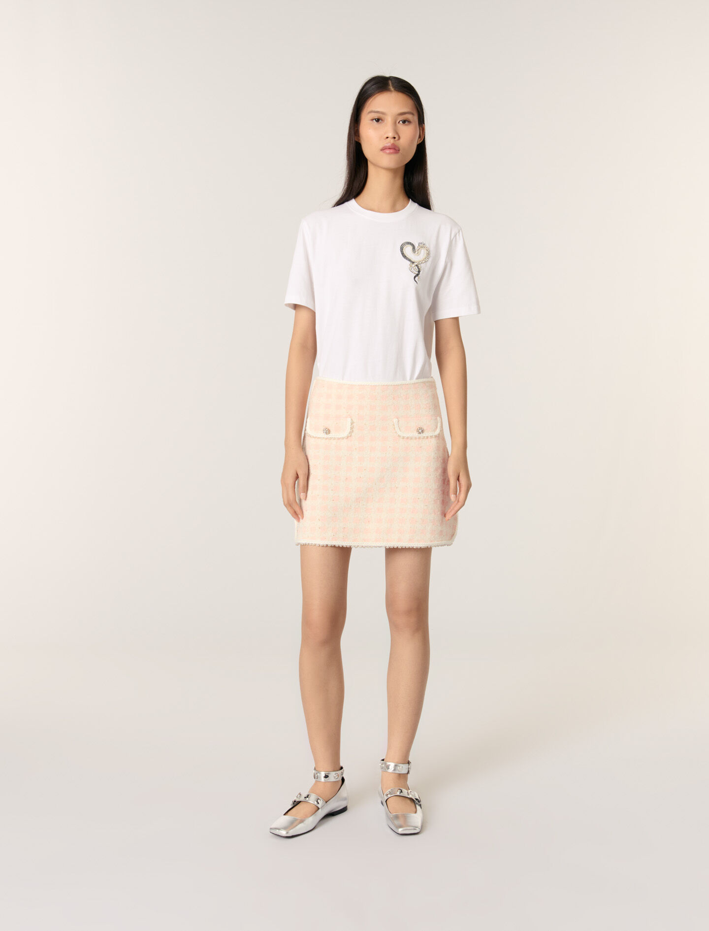 Tweed effect skirt discount