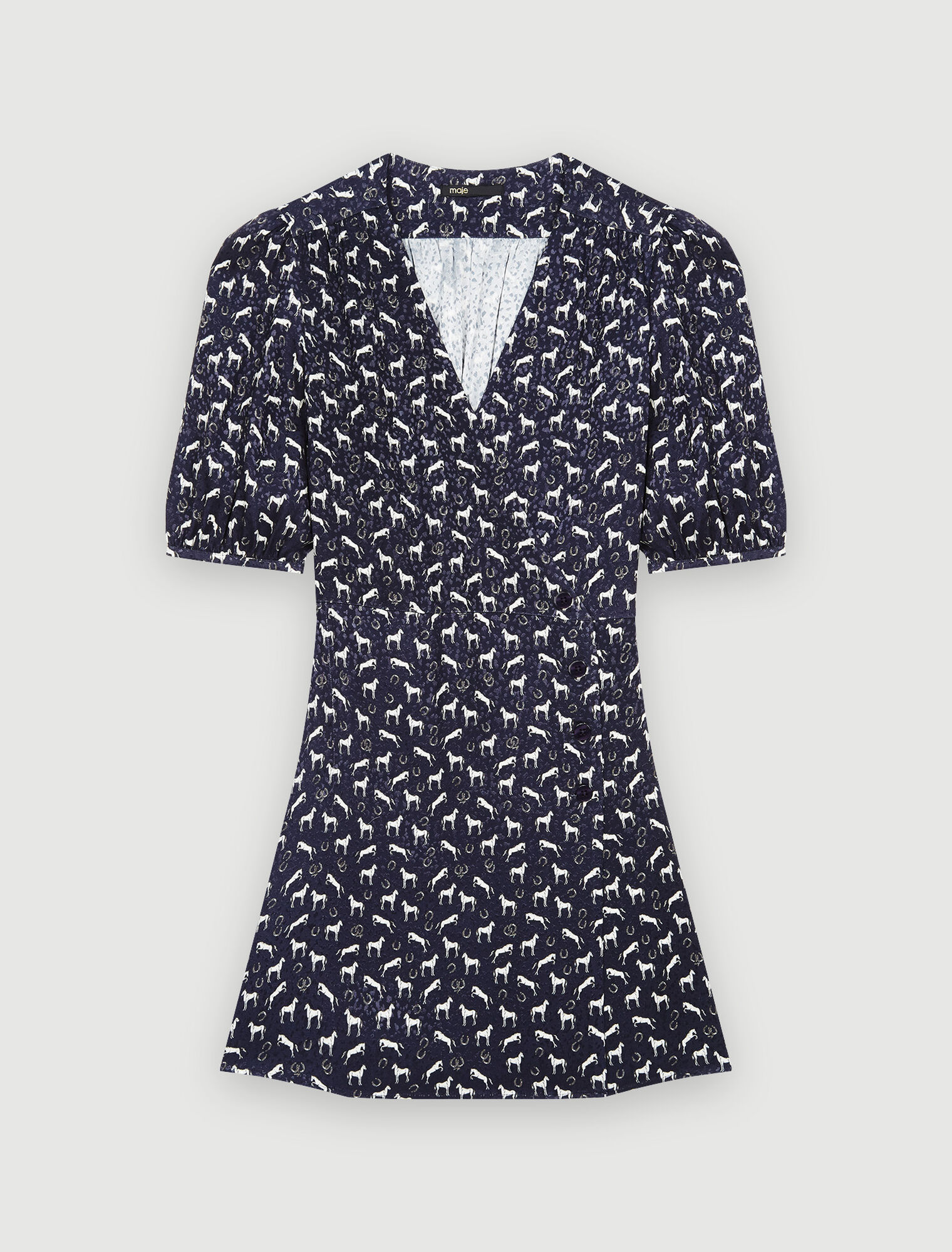 Horse print jacquard dress