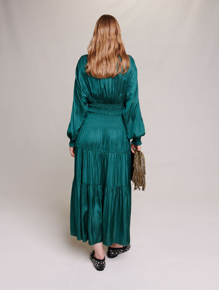 Satin-look maxi dress