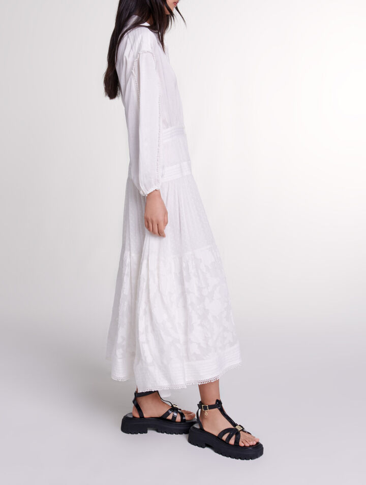 Cotton patchwork maxi dress