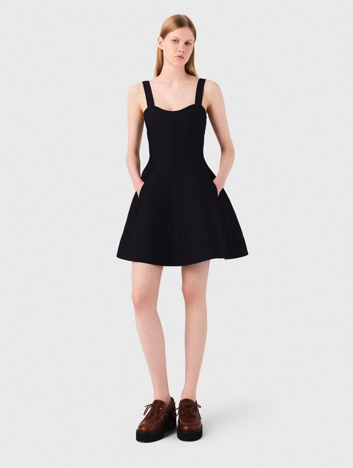 Short knitted babydoll dress 