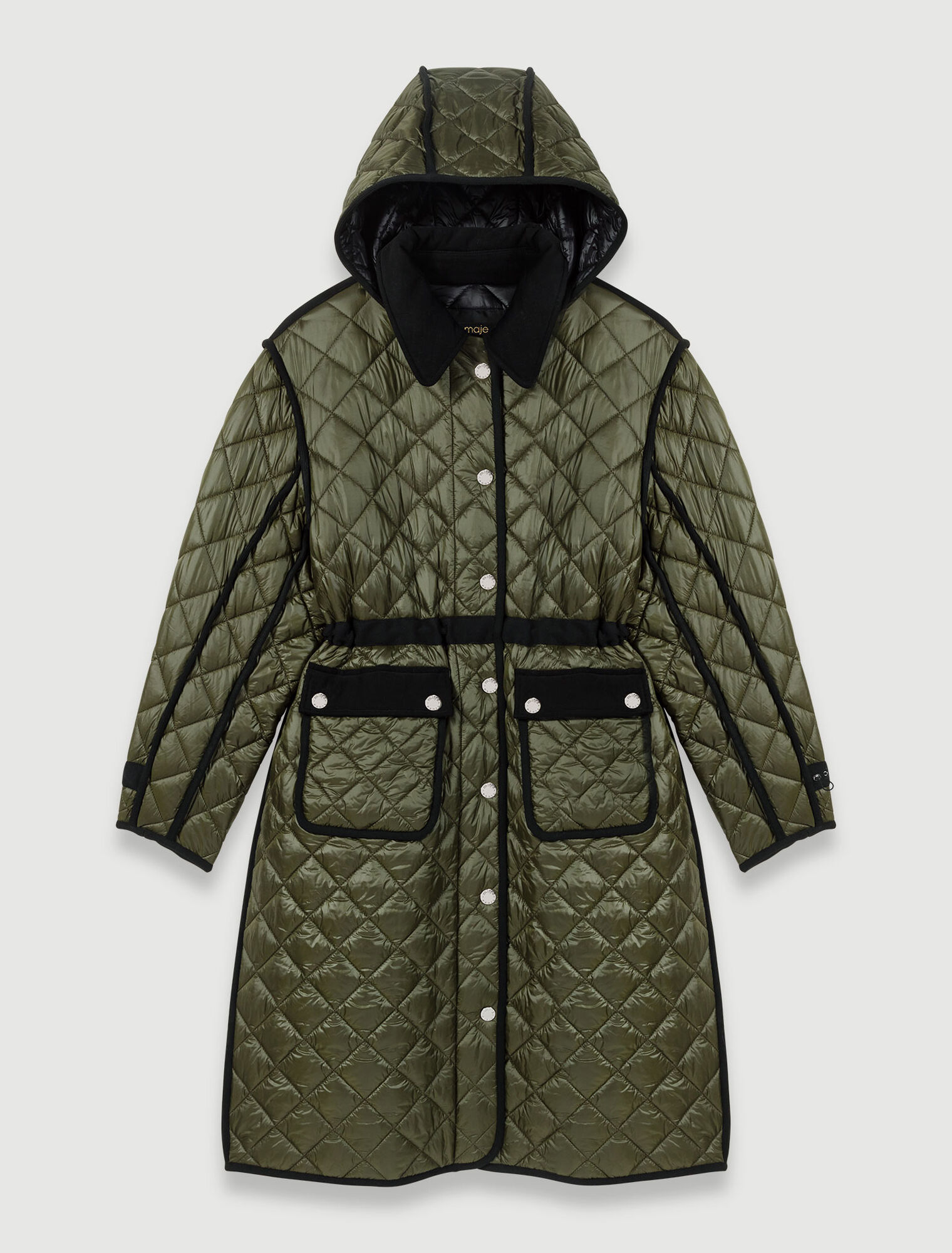 Elegant Print Contrast Turn-back Collar Outerwear Elegant Print Contrast Turn-back Collar Outerwear