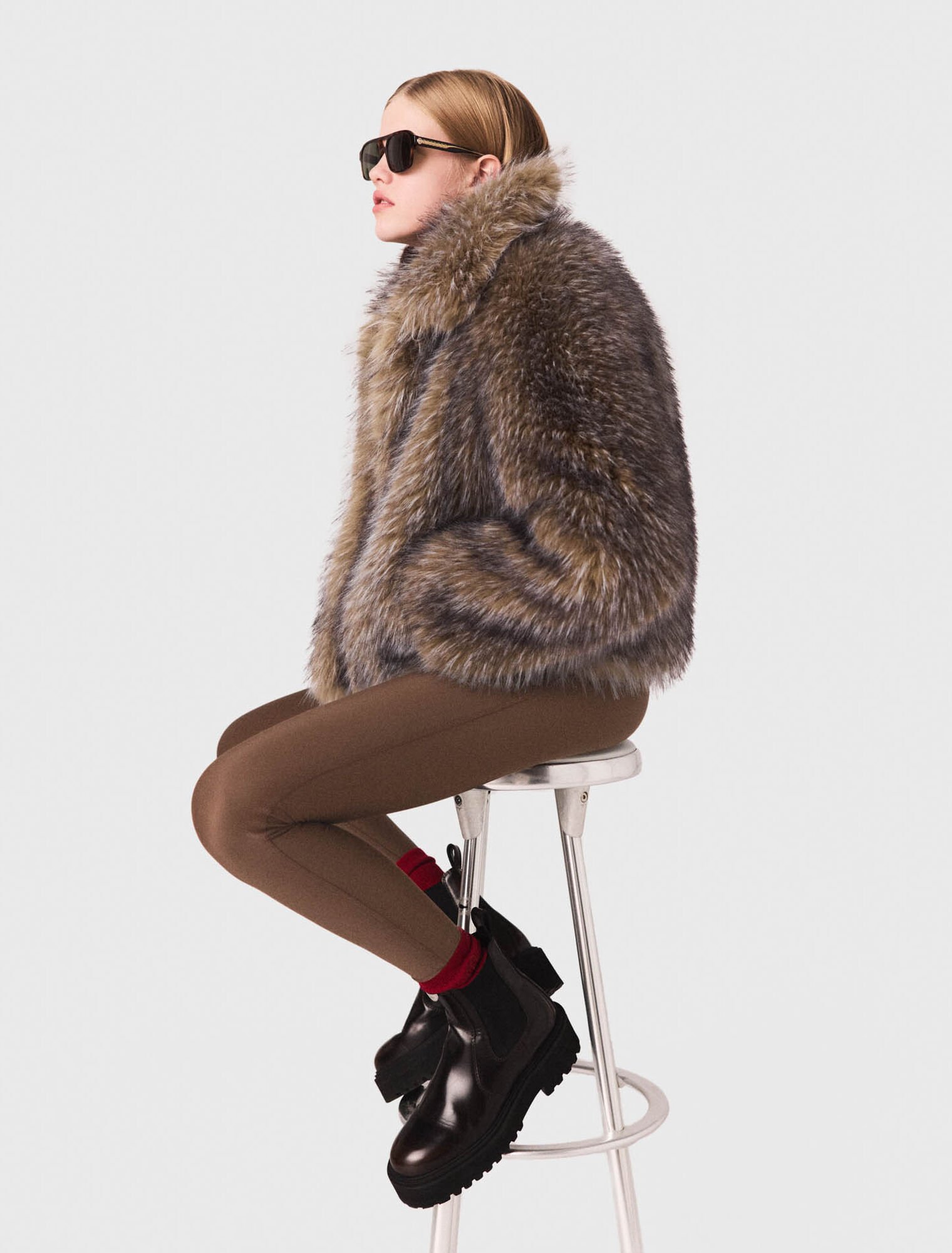 Short faux fur coat Short faux fur coat