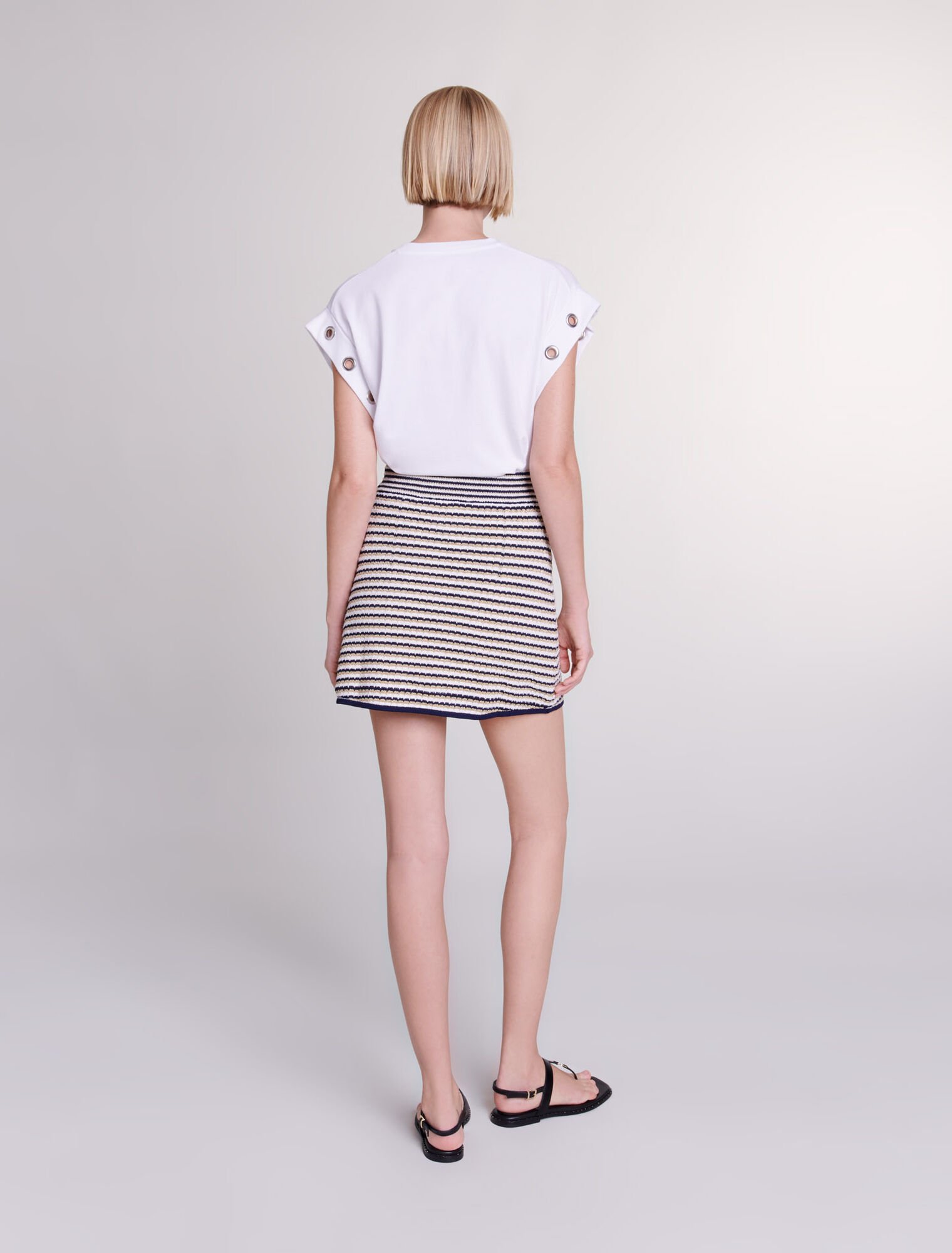 Knit mini skirt