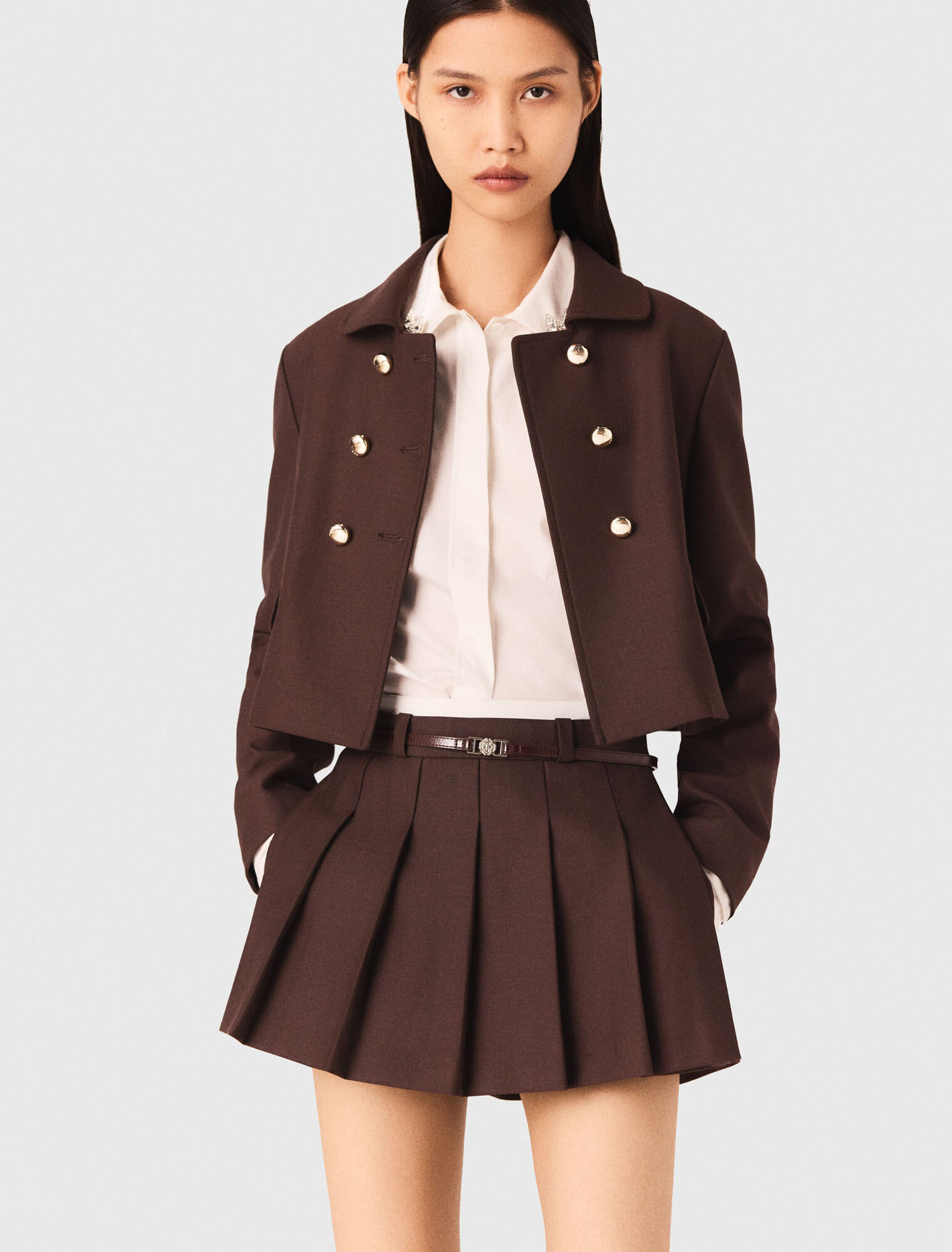 Short double-breasted jacket