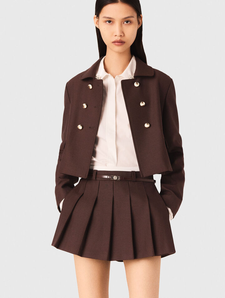 Short double-breasted jacket