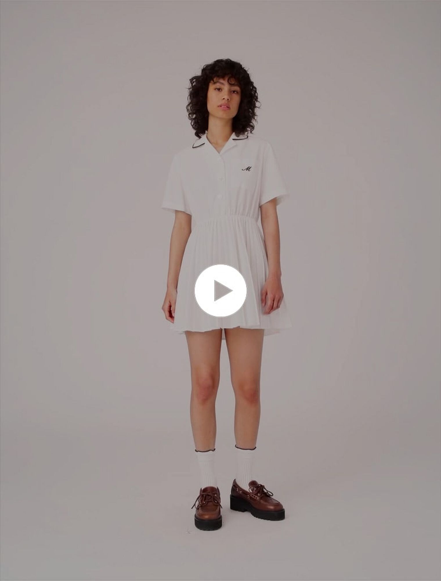 Short-sleeved shirt dress