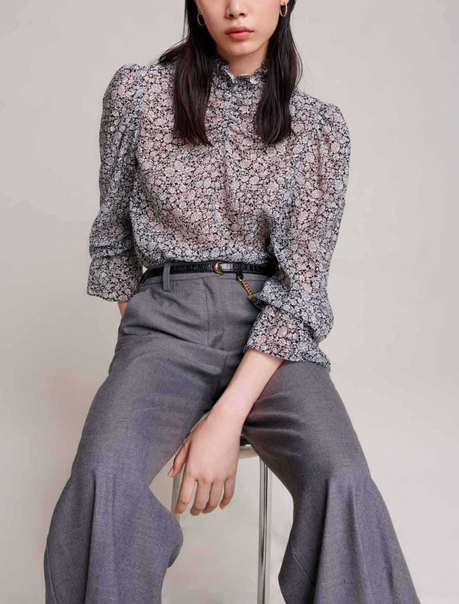 Flower print blouse