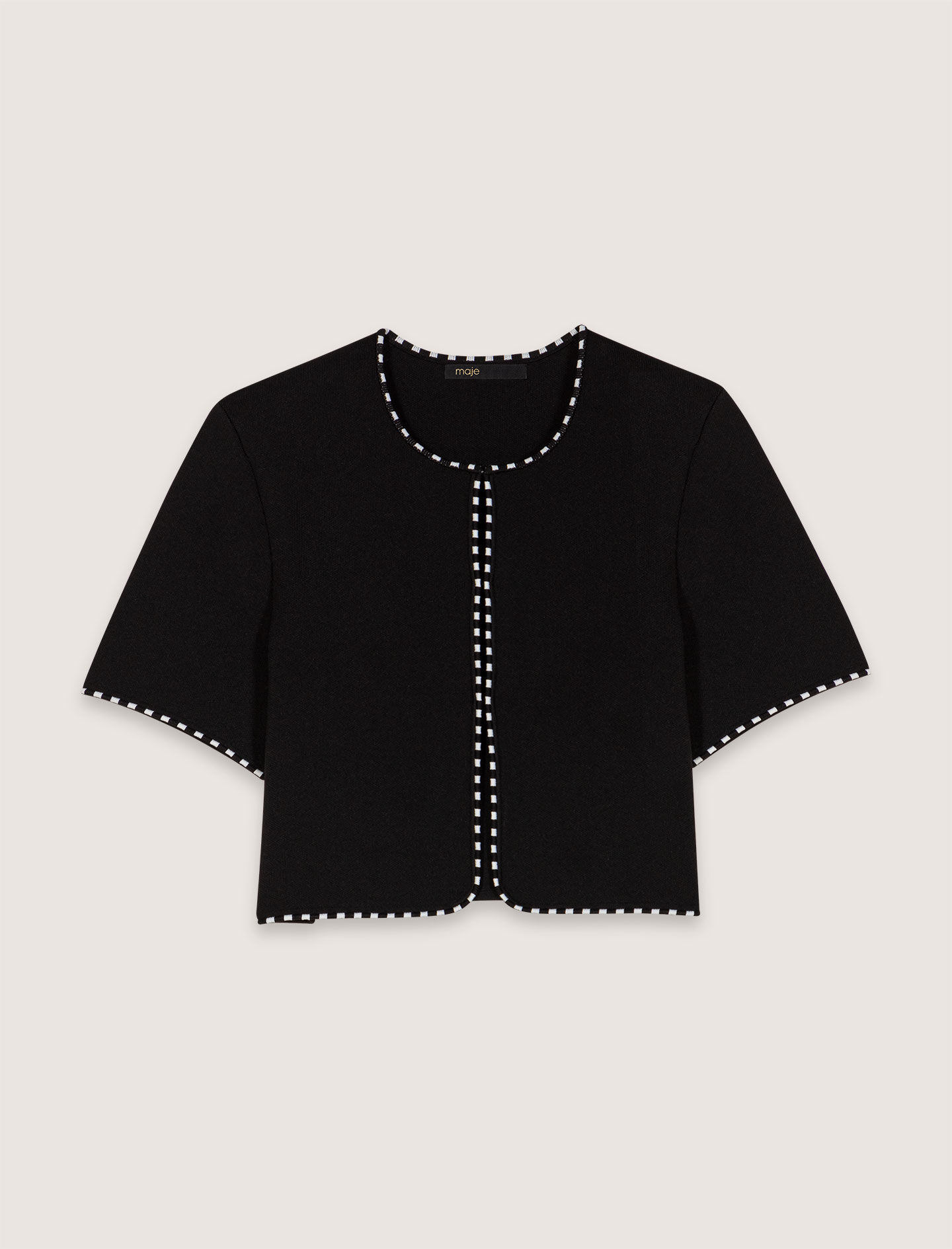 人気 ブランド 服をチェック - 最新トレンドファッション Black dress knit jacquard Short / Maje | Women For Gray ワンピース