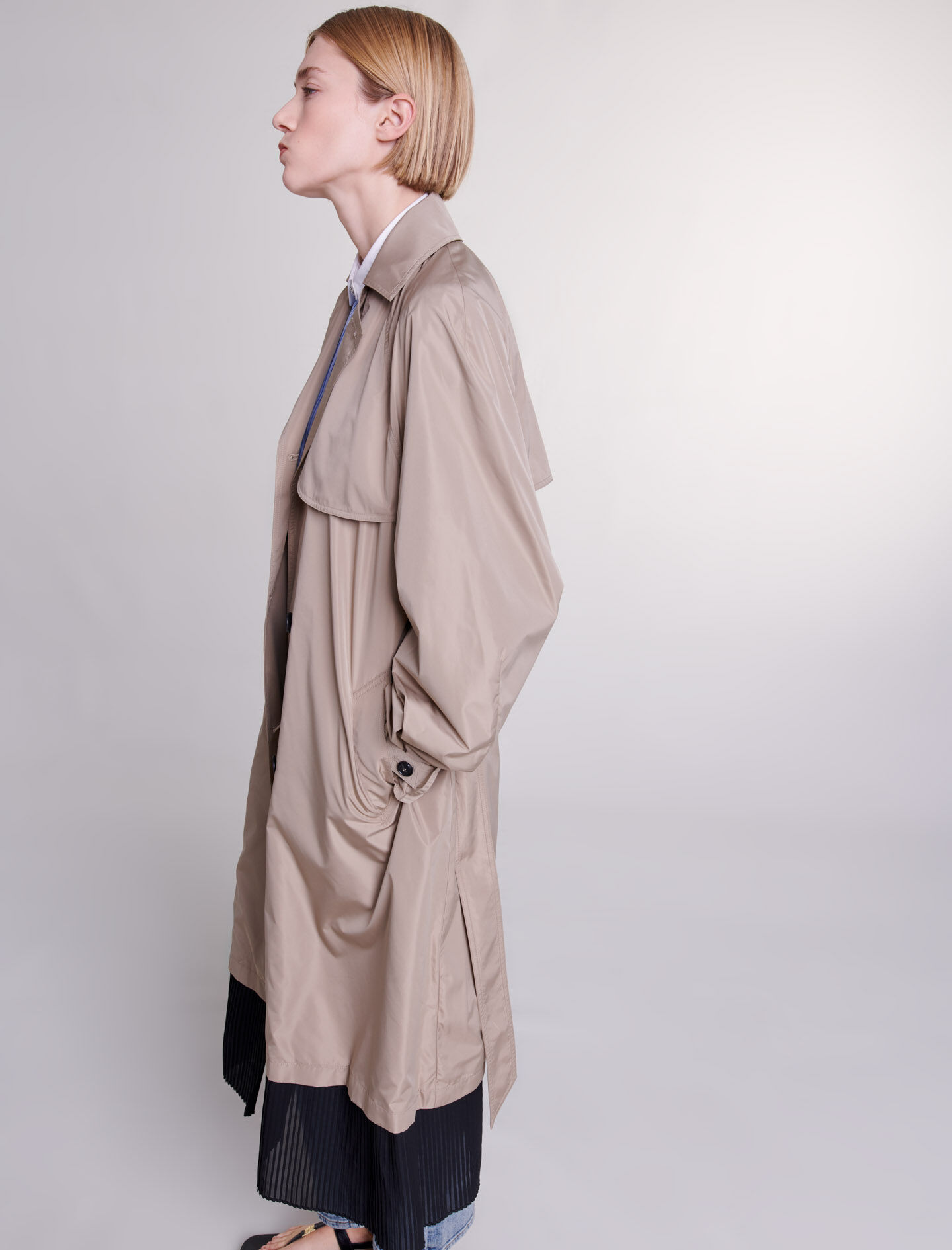 【I AM MARI】Edenic Color Matching Trench Coat I AM MARI】Edenic Color Matching Trench Coat (I AM MARI