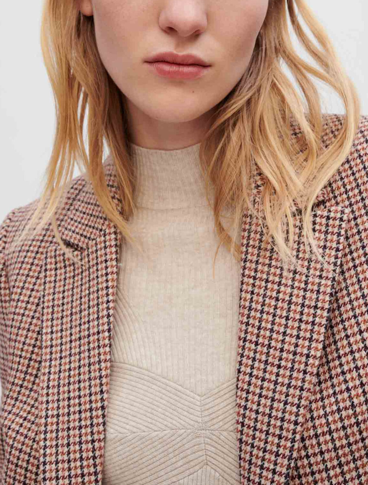 Houndstooth suit jacket