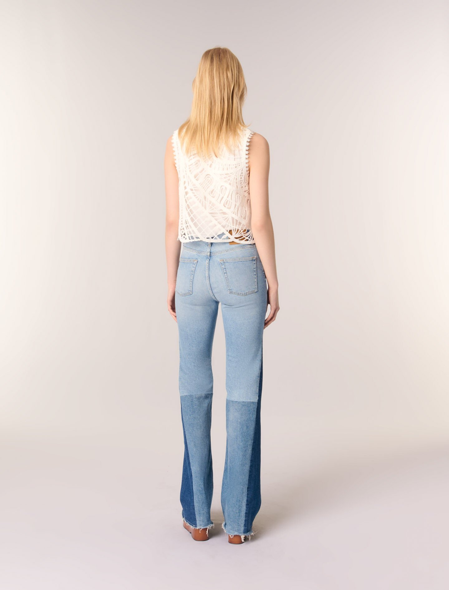 Crochet-knit top White For Women | Maje