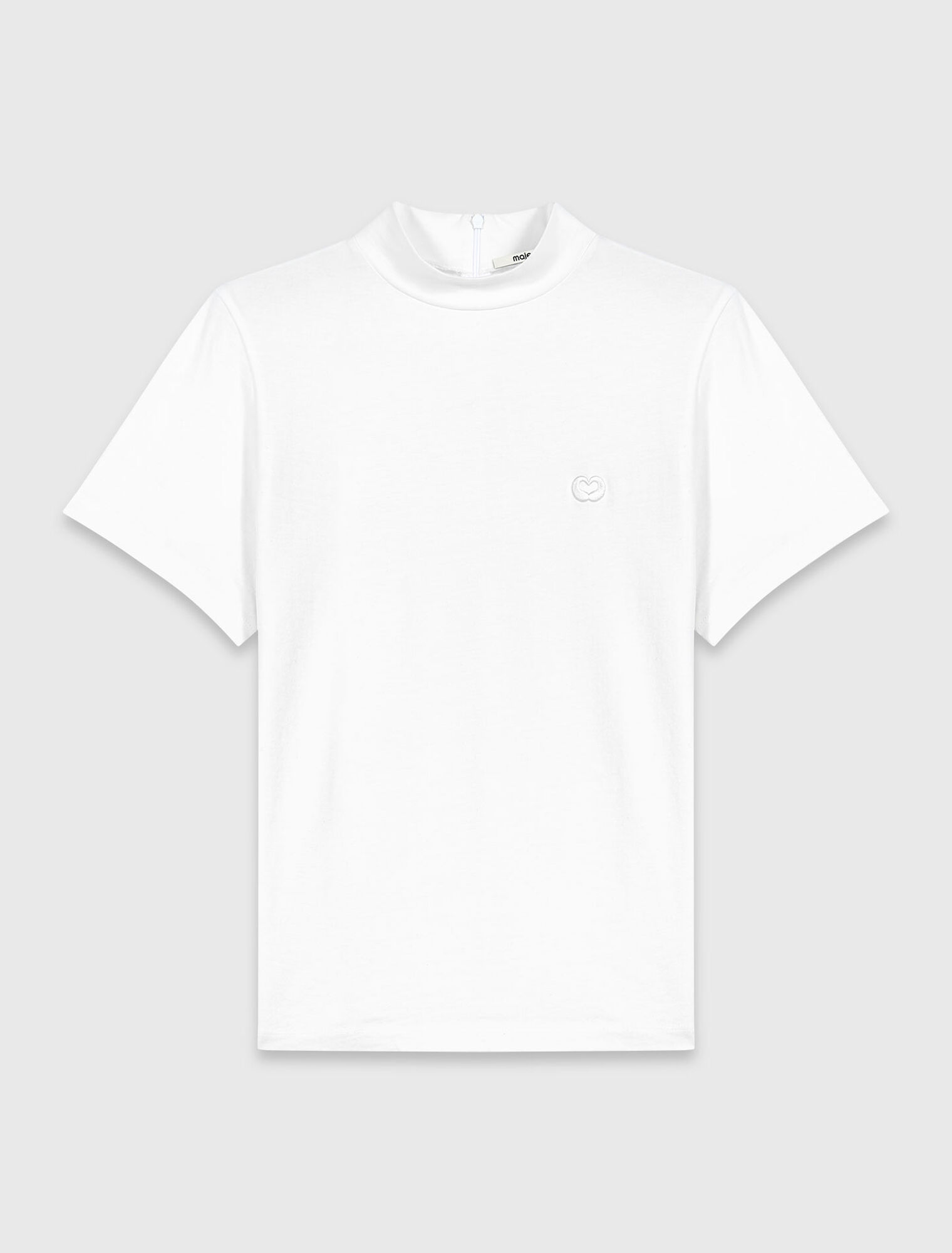 T-shirt with back zip