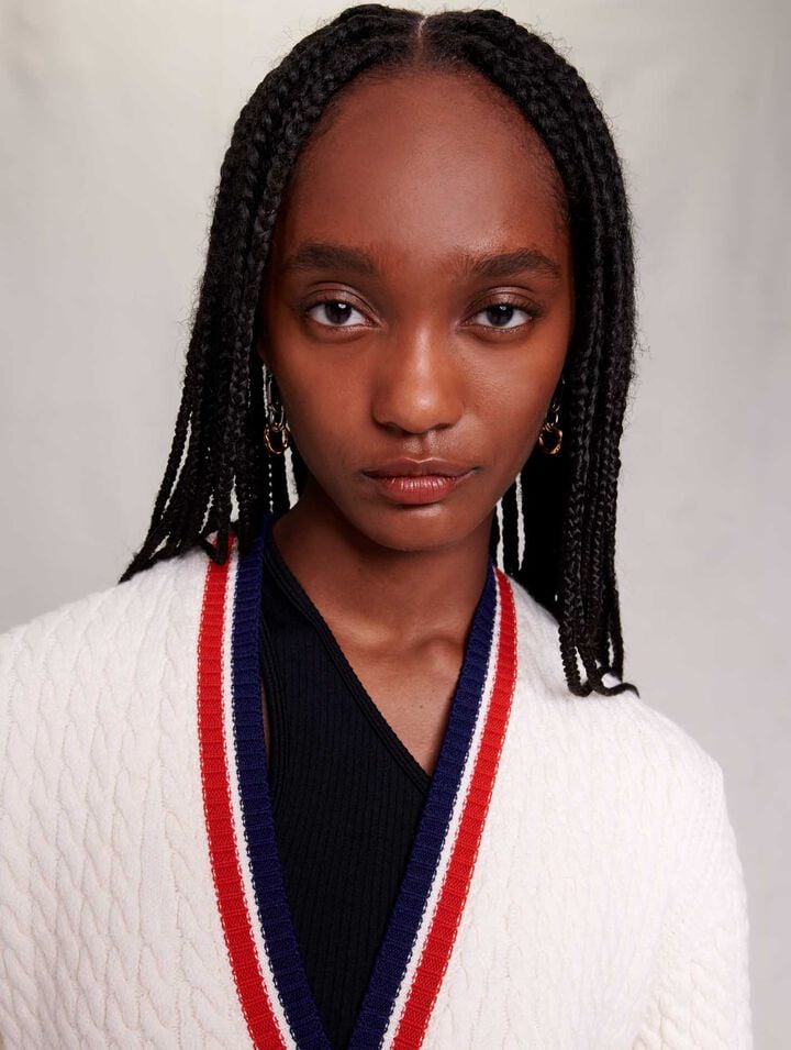 Long knit cardigan
