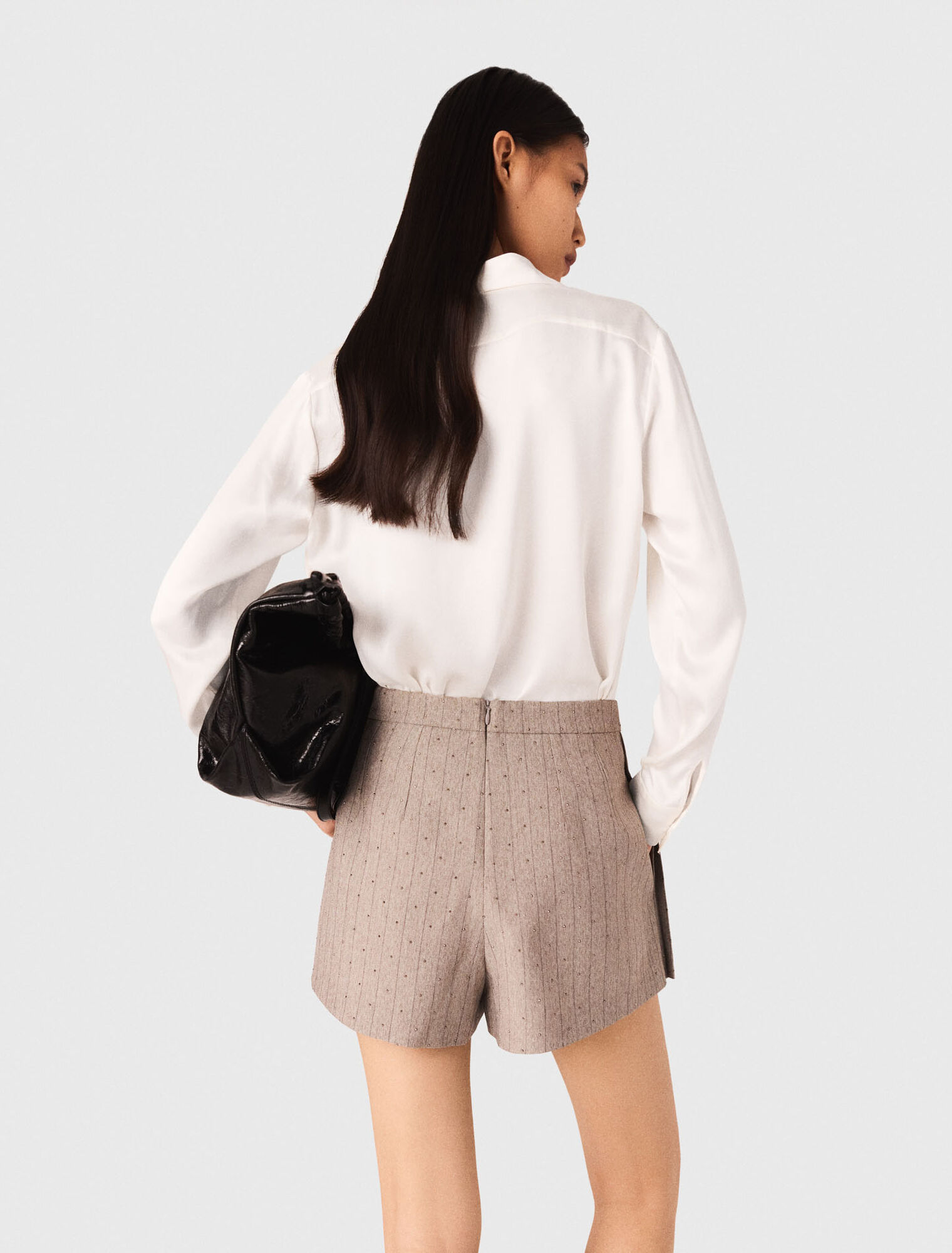 White silk blouse