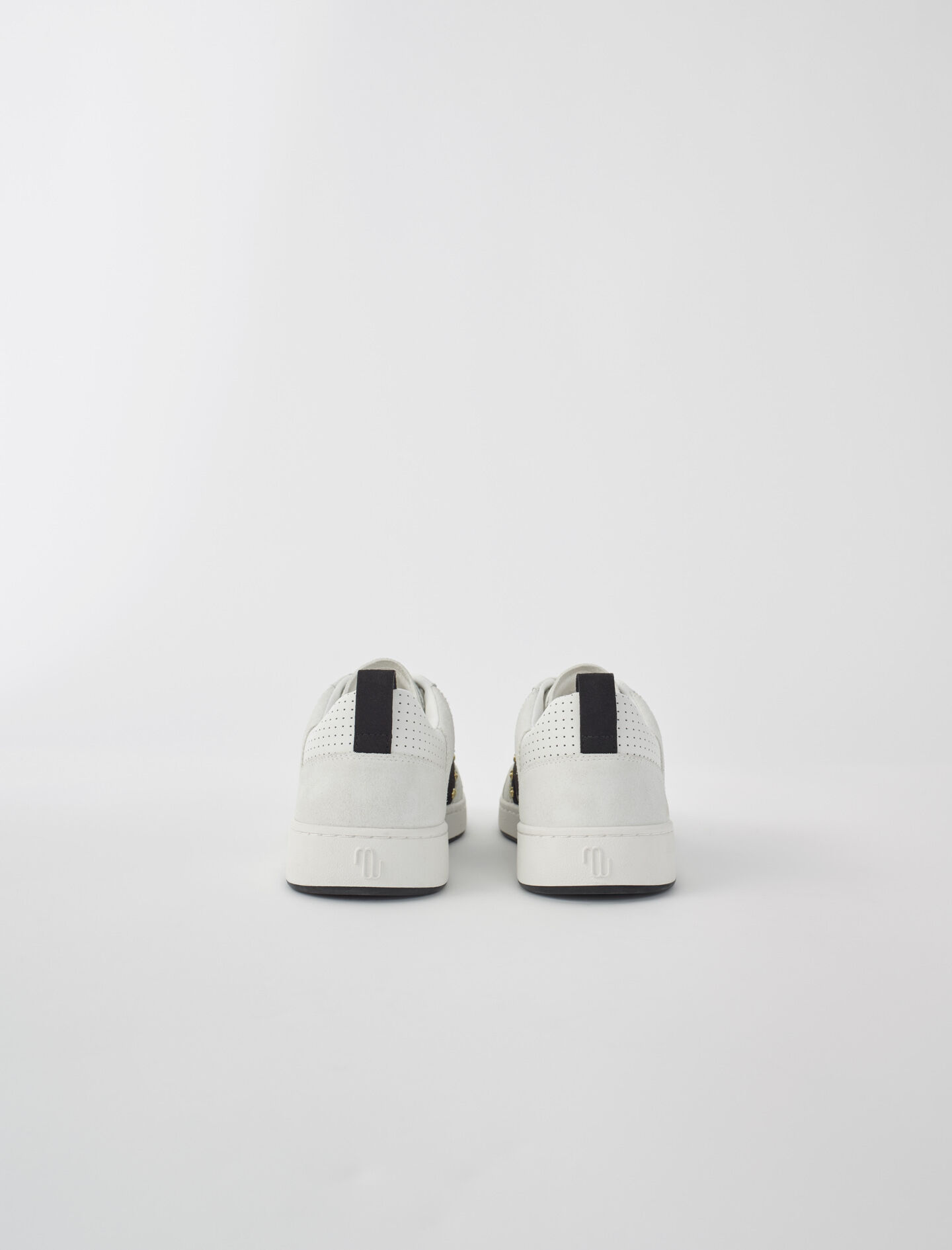 Two-tone leather sneakers