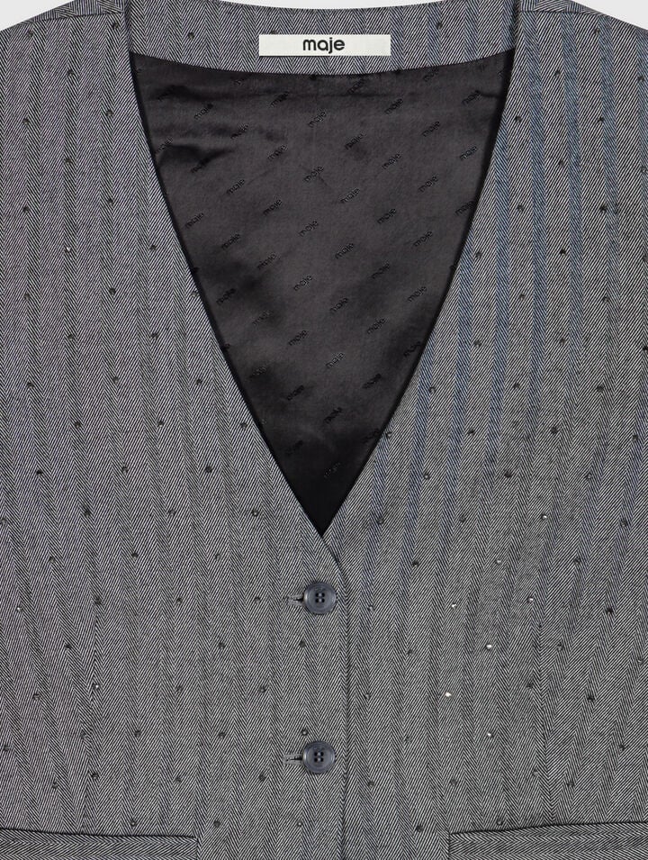 Tailored rhinestone jacket