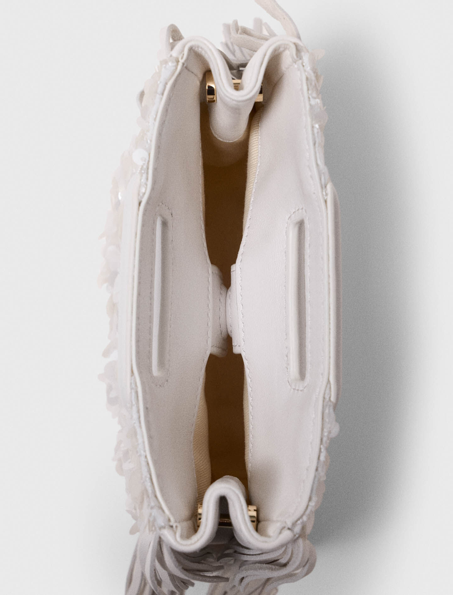 Sequinned M mini bag White For Women | Maje