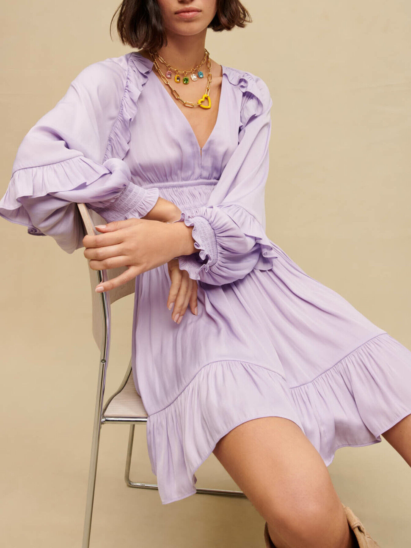 Maje purple dress top