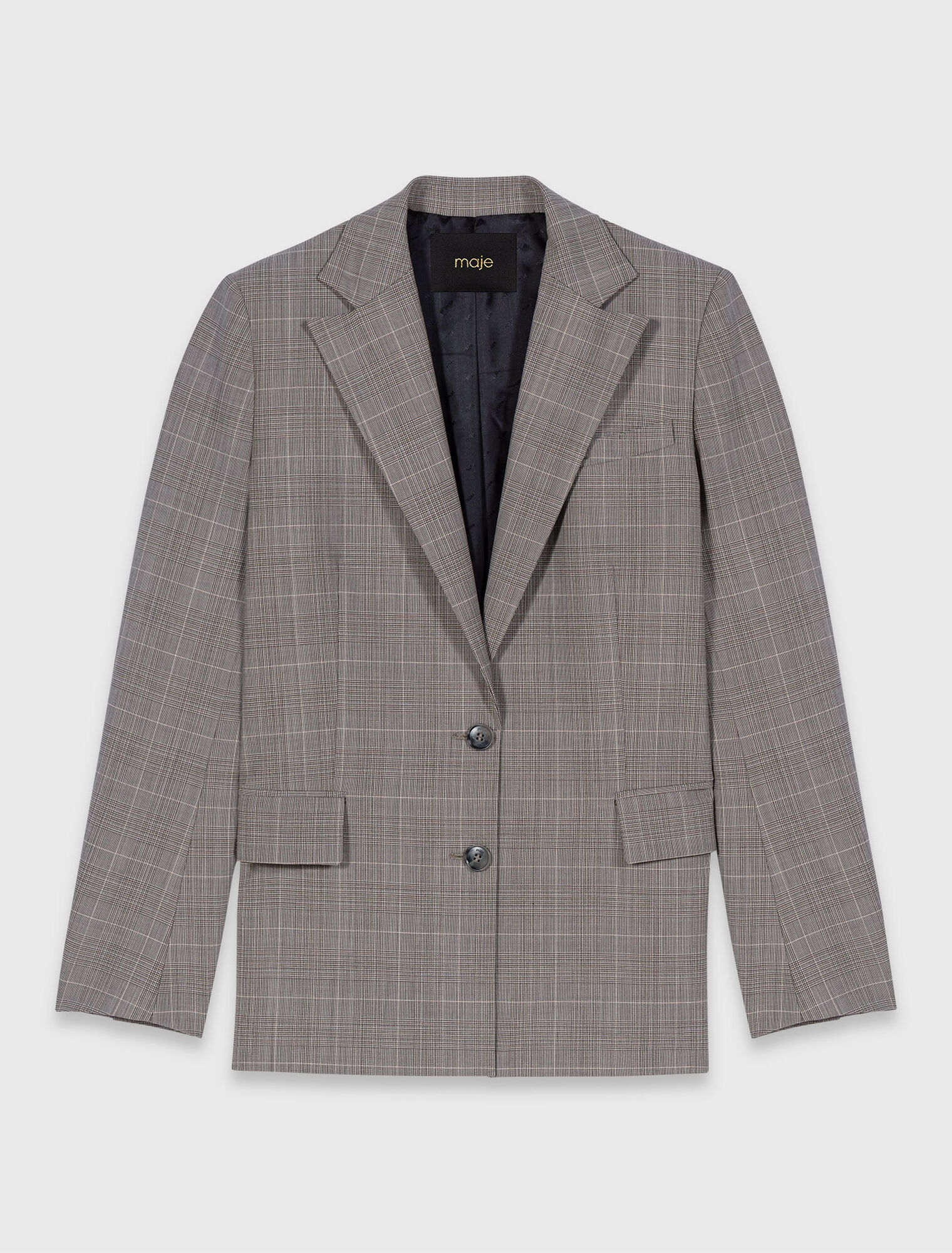 Checked suit jacket